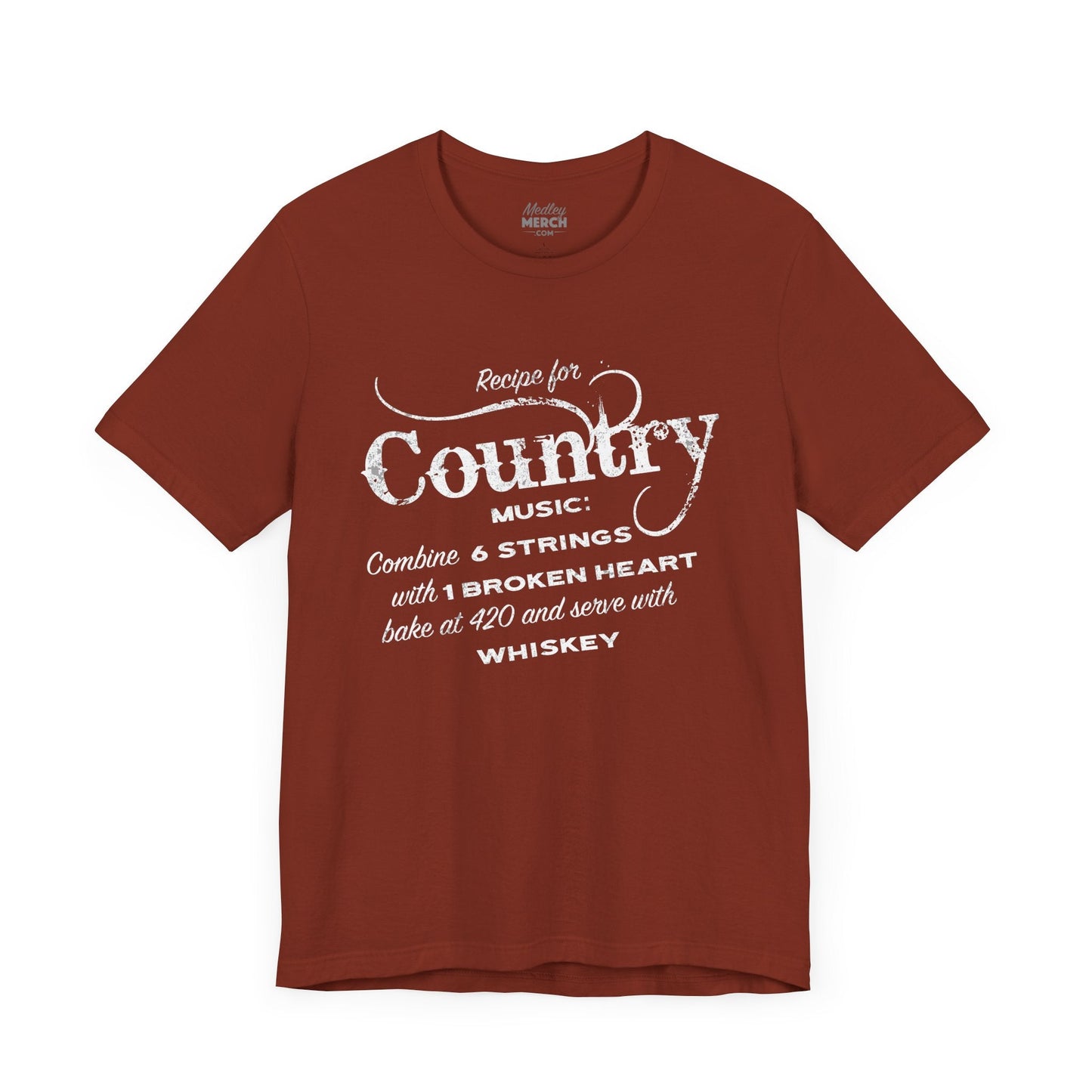 Country Music T-Shirt mockup in red