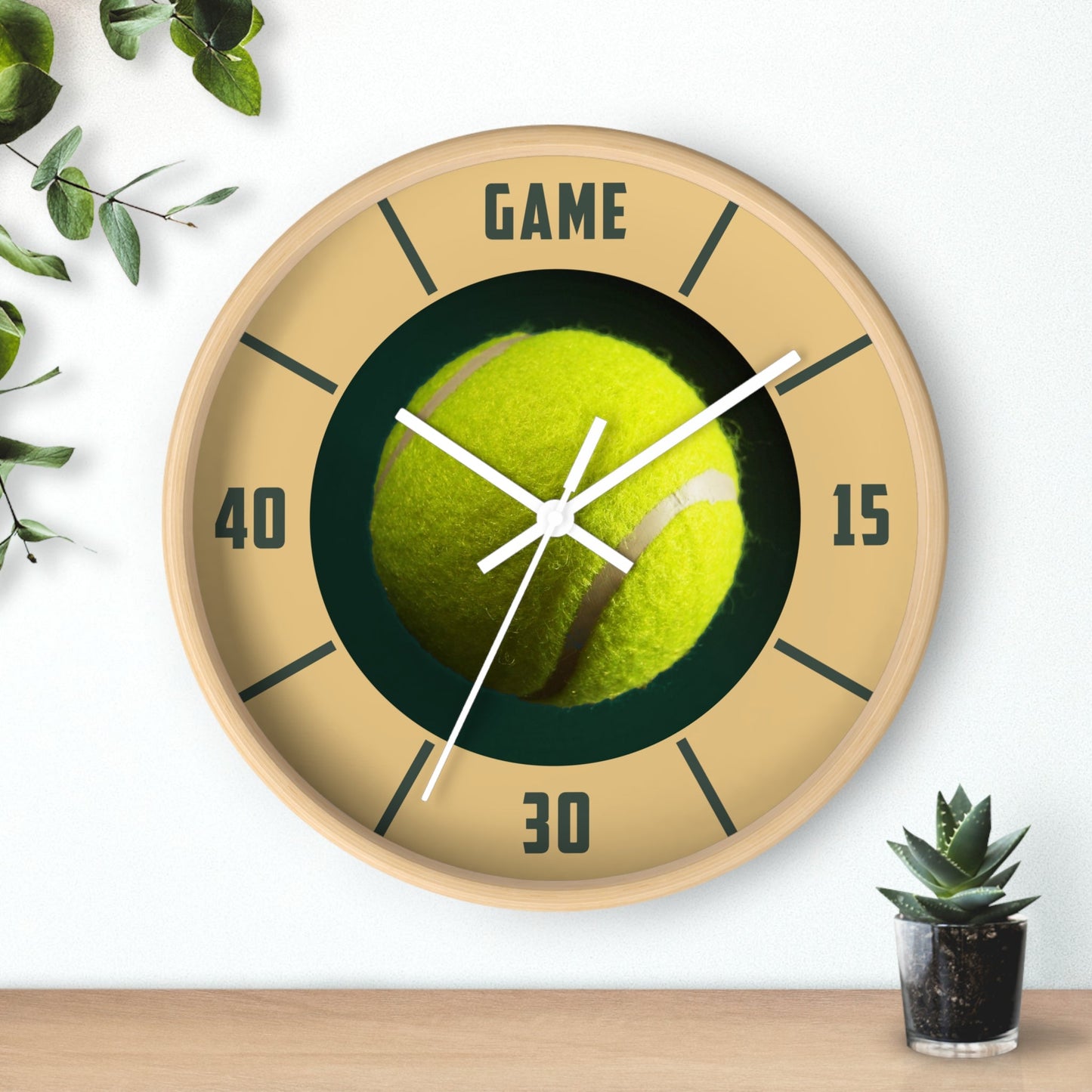 TENNIS CLOCK - 10 inch Wall Clock on wall