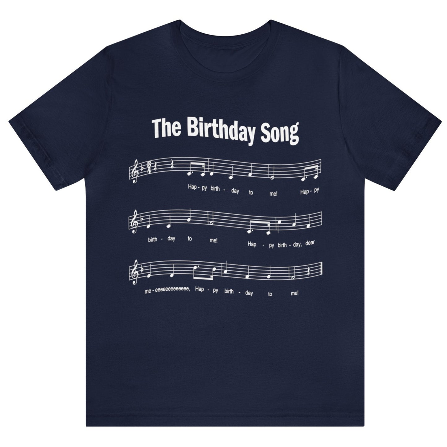 40th Birthday Gift T-shirt, Birthday Song on front, 2-sided, Unisex