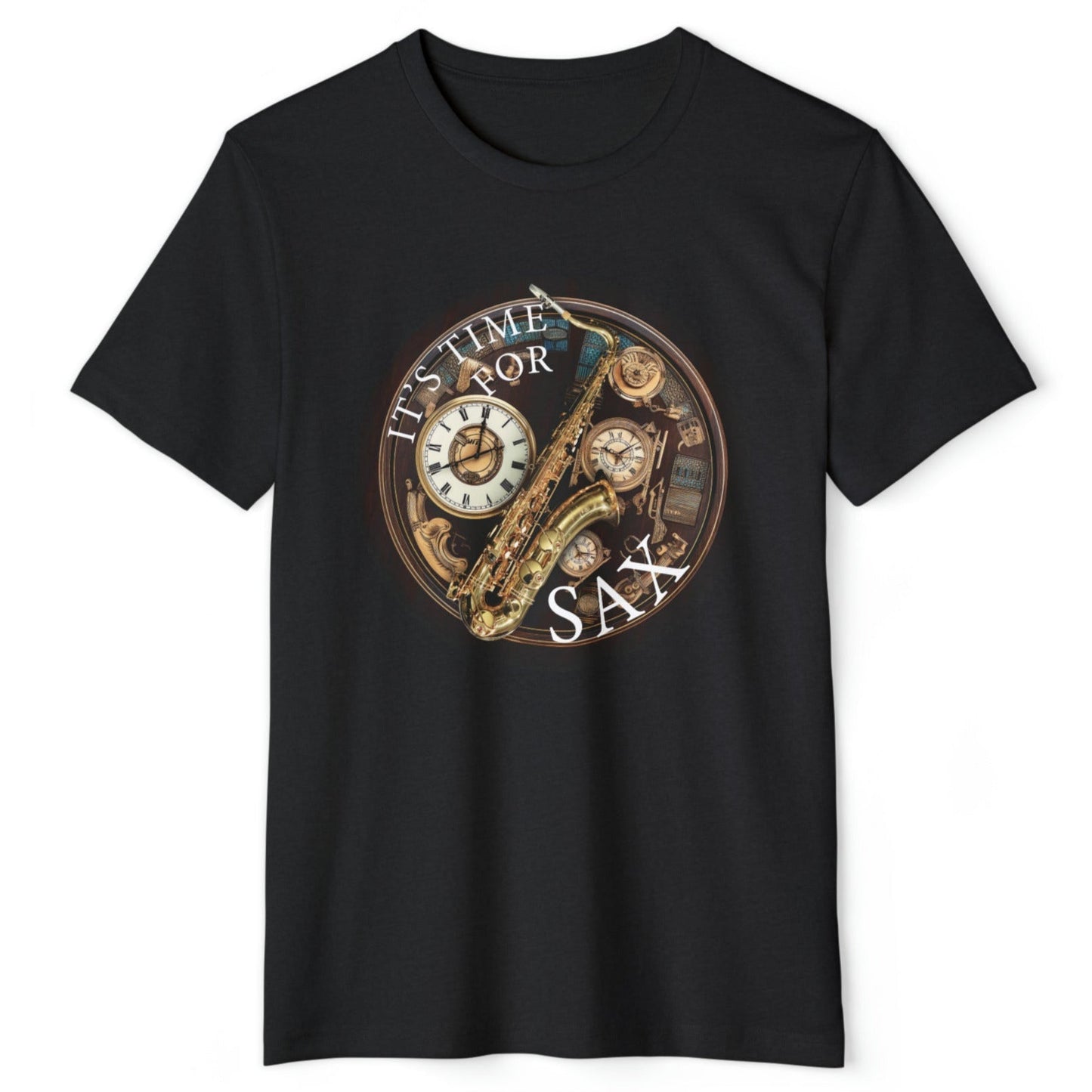 Its Time for SAX Recycled T-shirt mock up