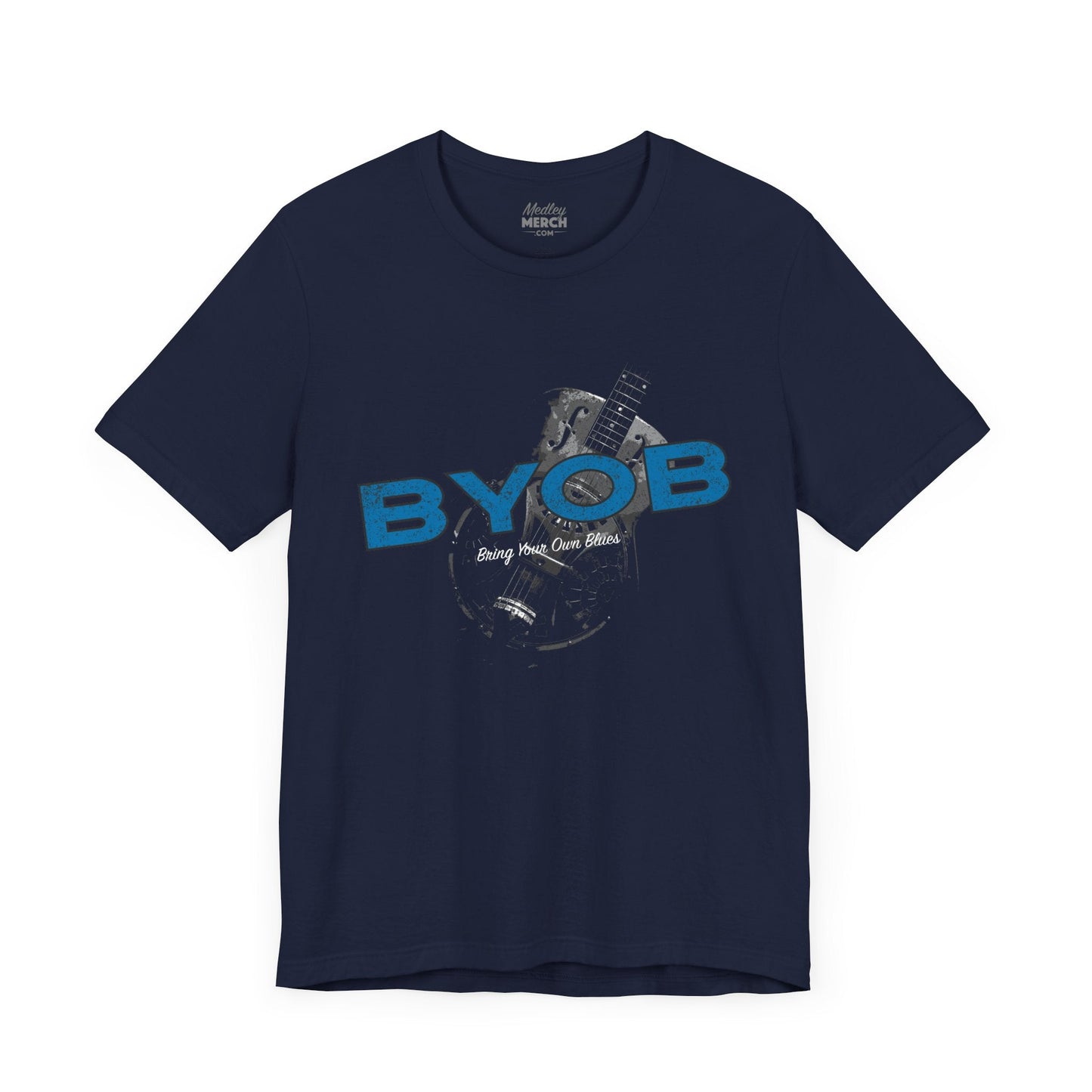Blues Music T-Shirt, navy mockup