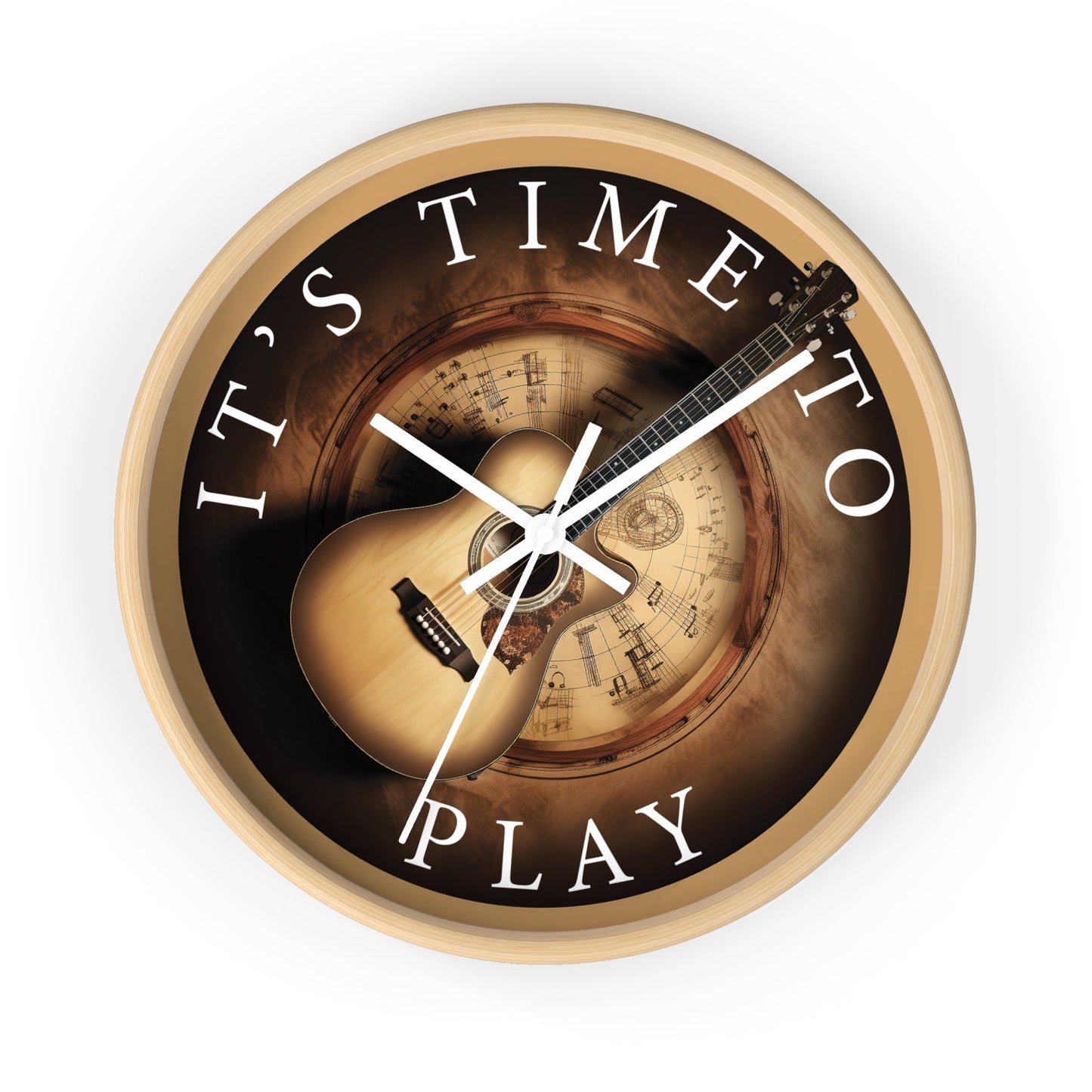 TIME to PLAY music Wall Clock mock up