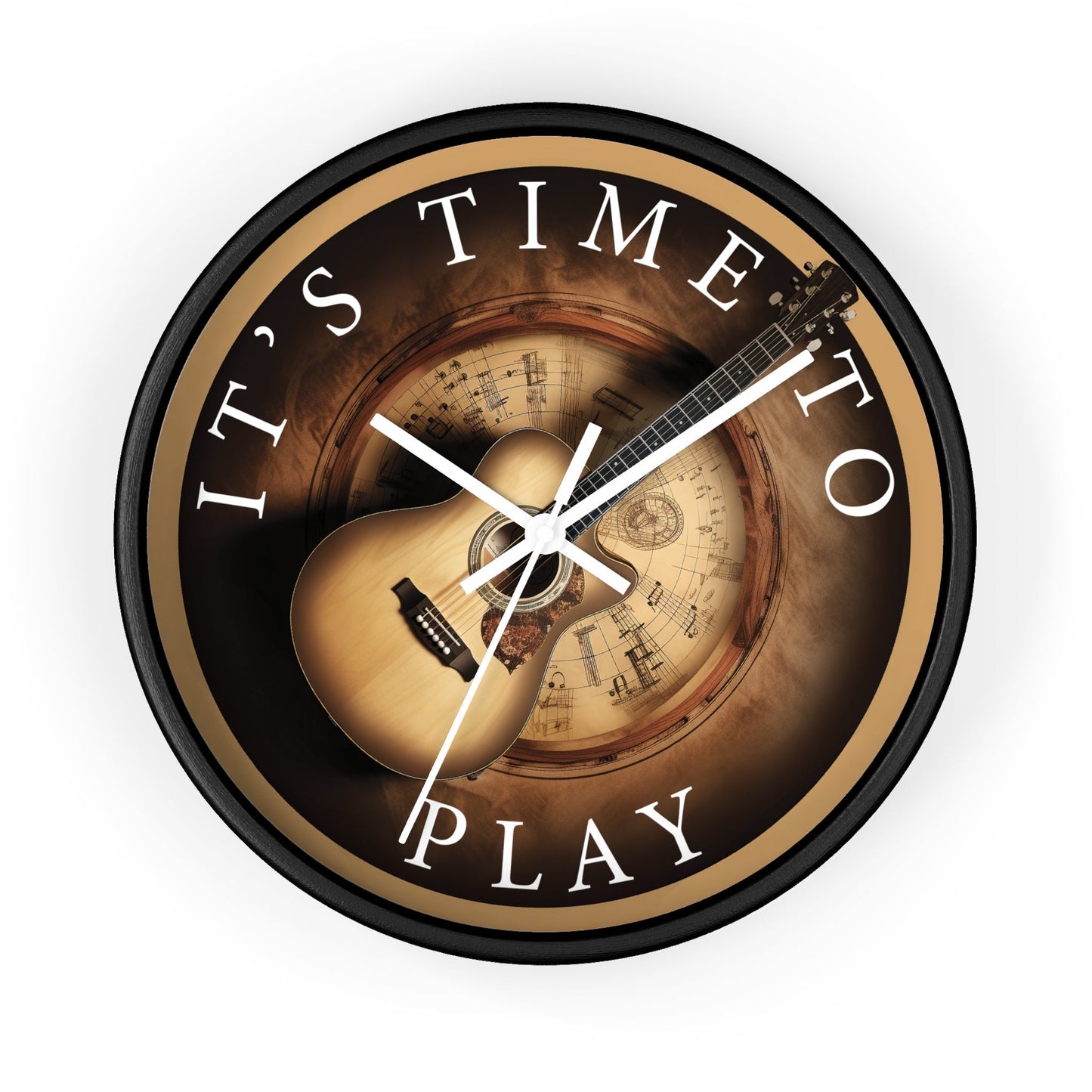 TIME to PLAY music Wall Clock mock up