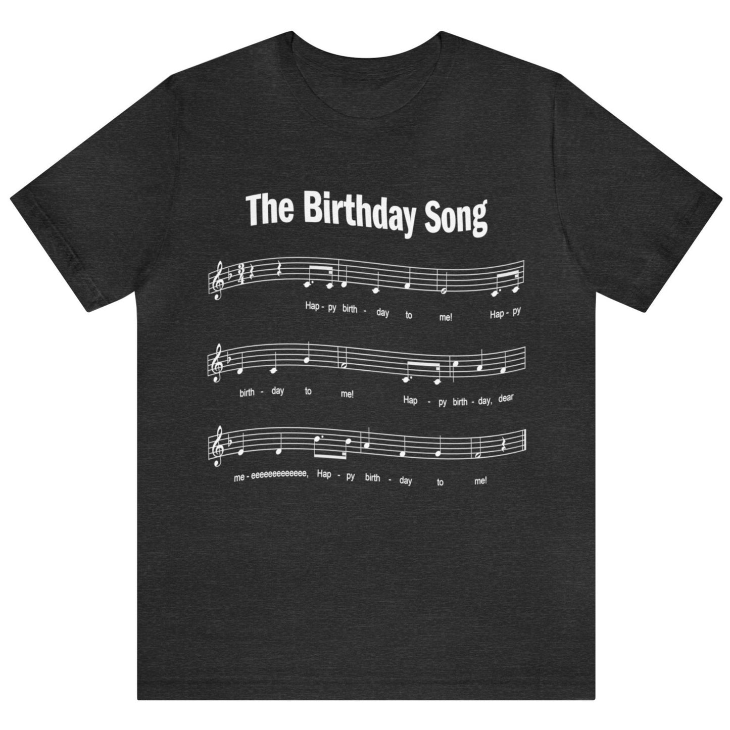 70th Birthday Gift T-shirt, Birthday Song on front, Unisex