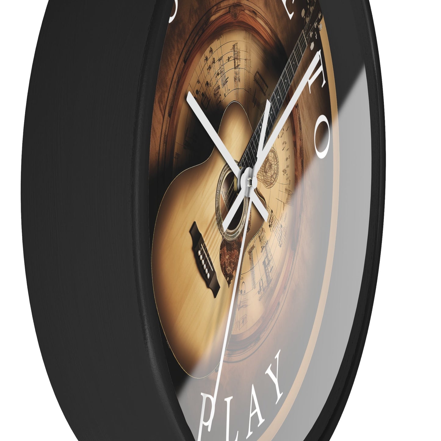 TIME to PLAY music Wall Clock mock up