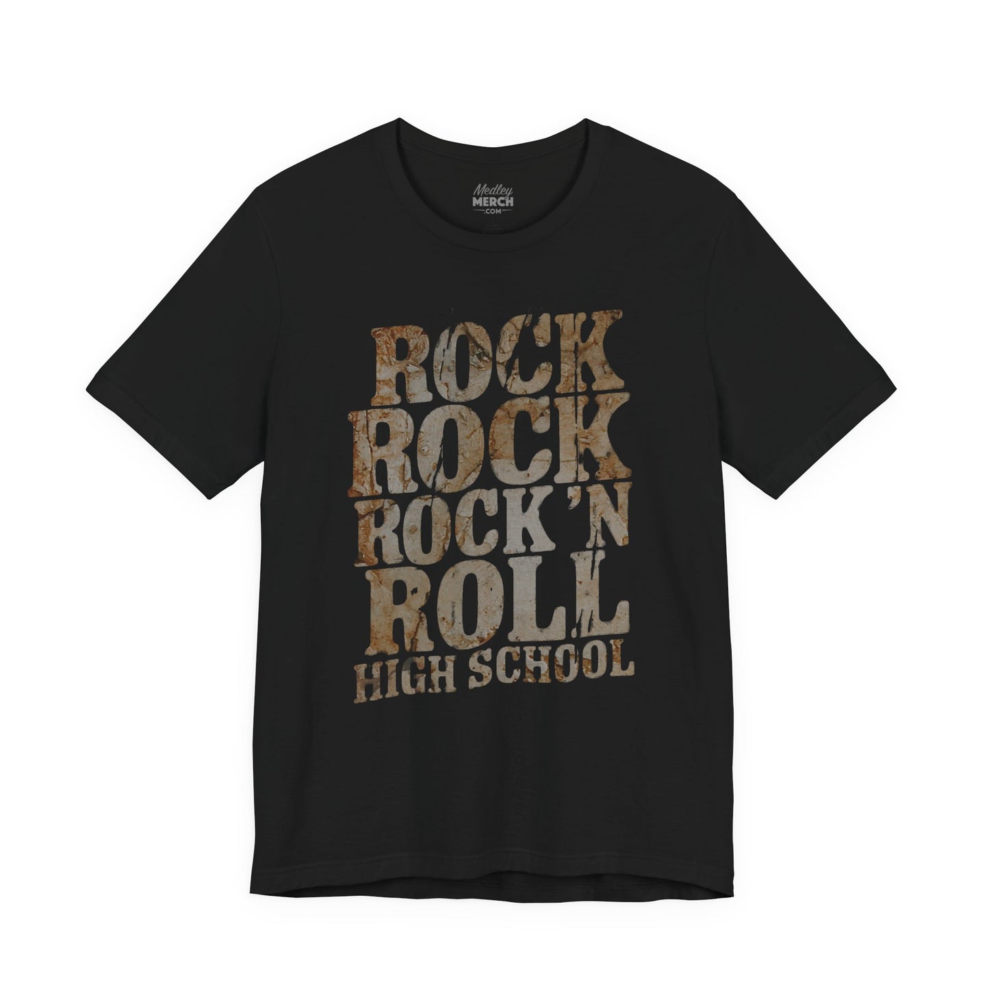 Rock 'n Roll High School Music T-Shirt, Teacher or Student Gift, Back To School Retro Rock Punk Fans, Distressed Graphic, Multiple Colors