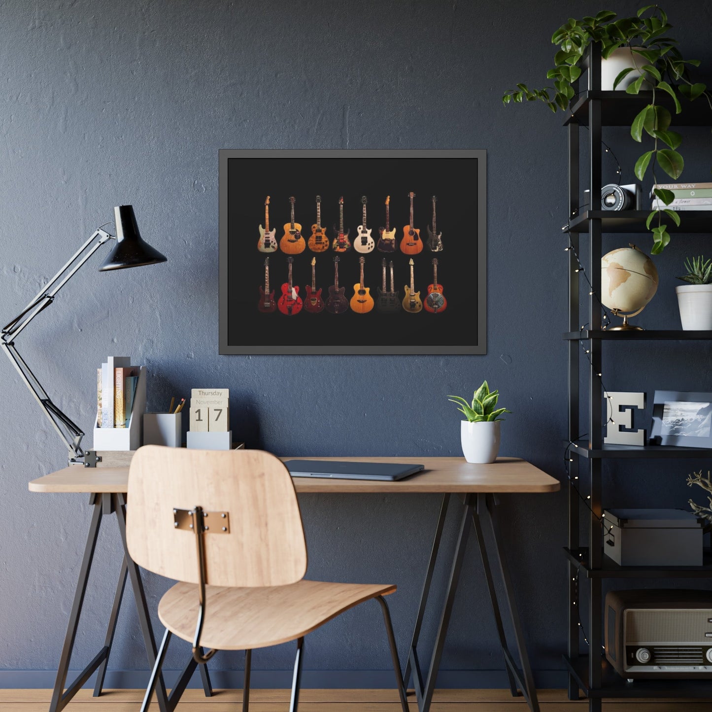 Personalized Guitar Collection Poster mock up