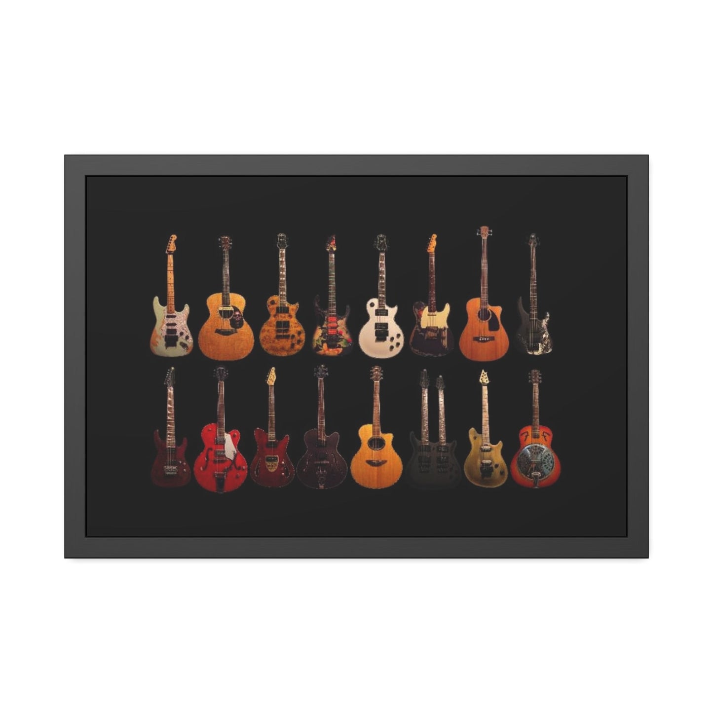 Personalized Guitar Collection Poster mock up