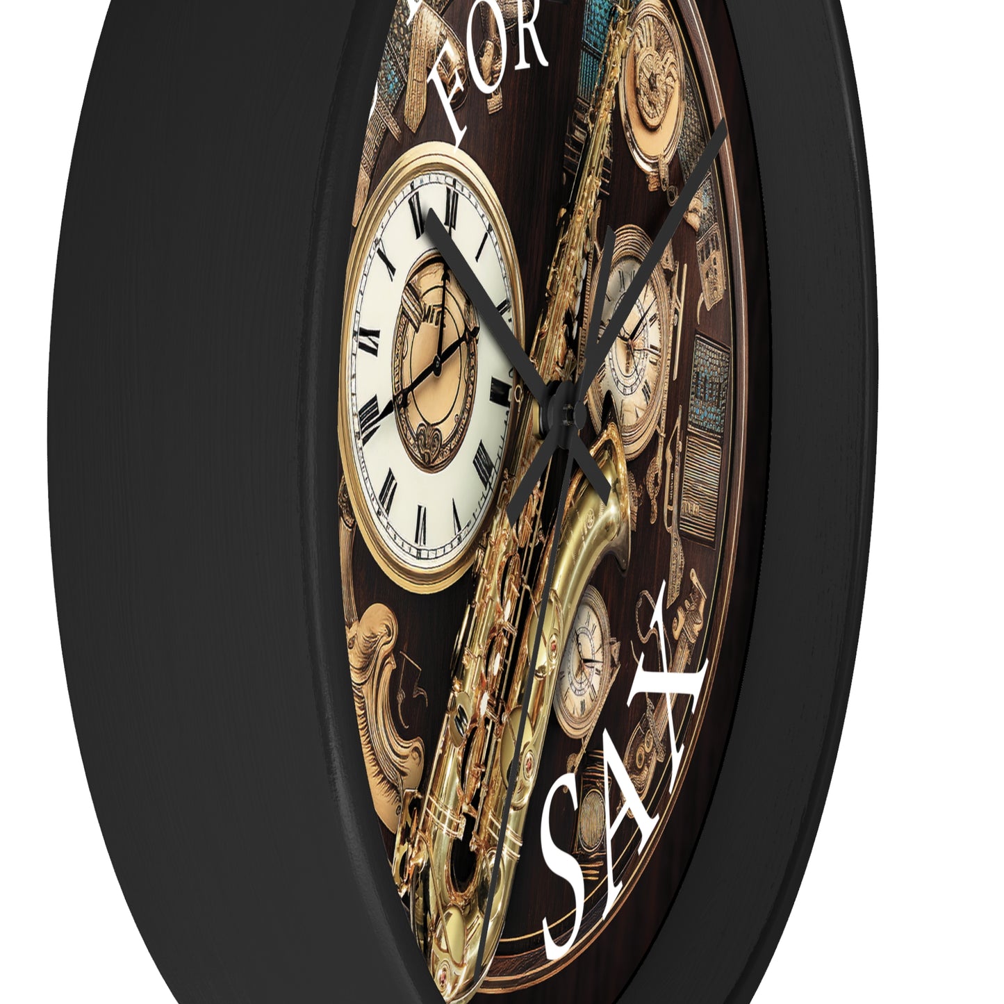It's TIME for SAX 10" Wall Clock, side view