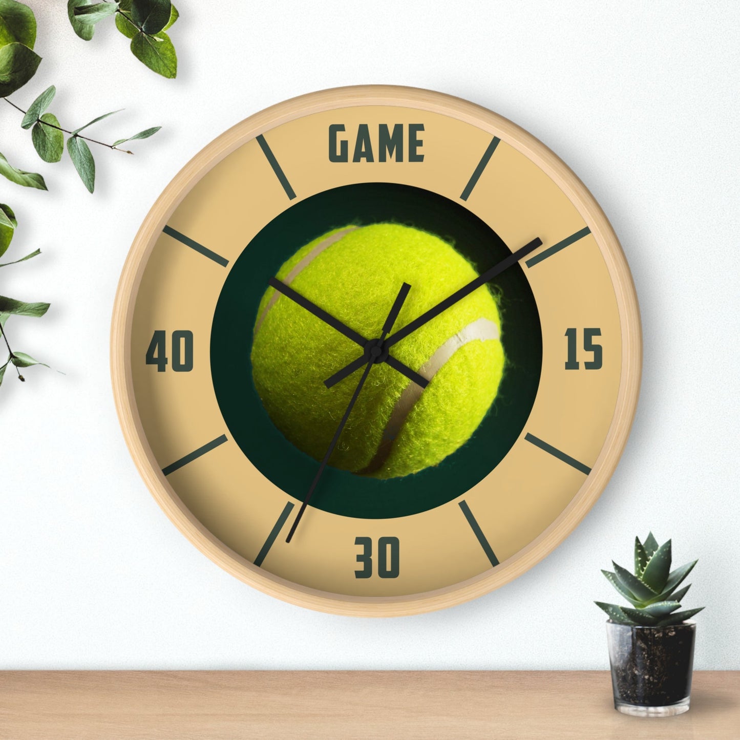 TENNIS CLOCK - 10 inch Wall Clock on wall