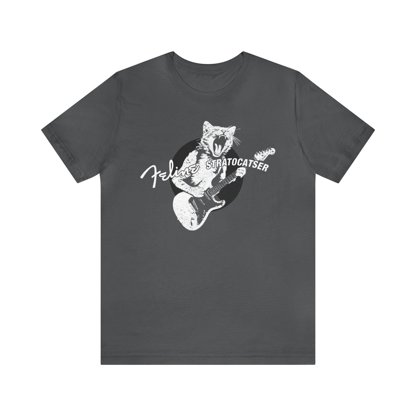 Guitar Cat Stratocatser T-shirt mock up