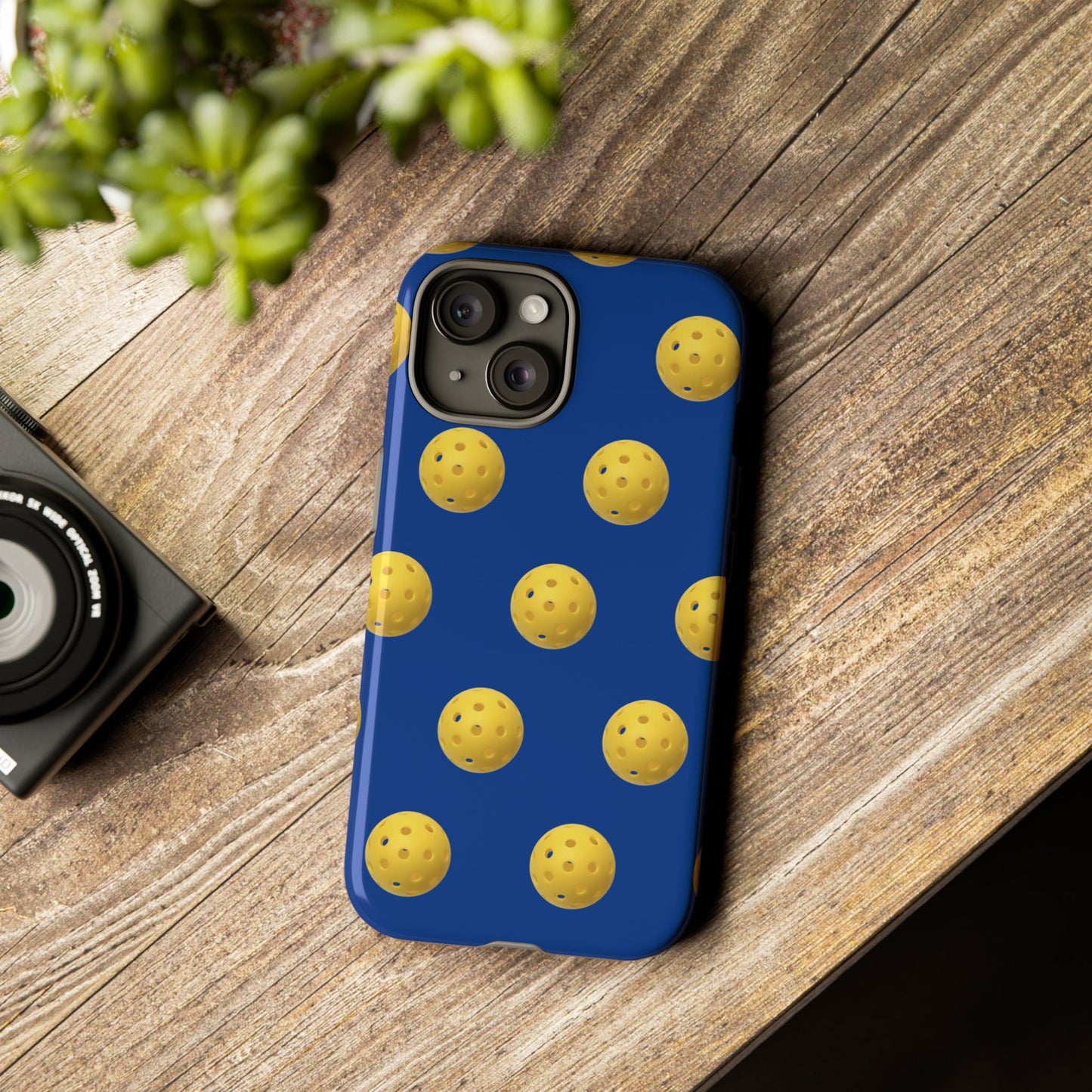 Pickleball Phone Cases mock up on table