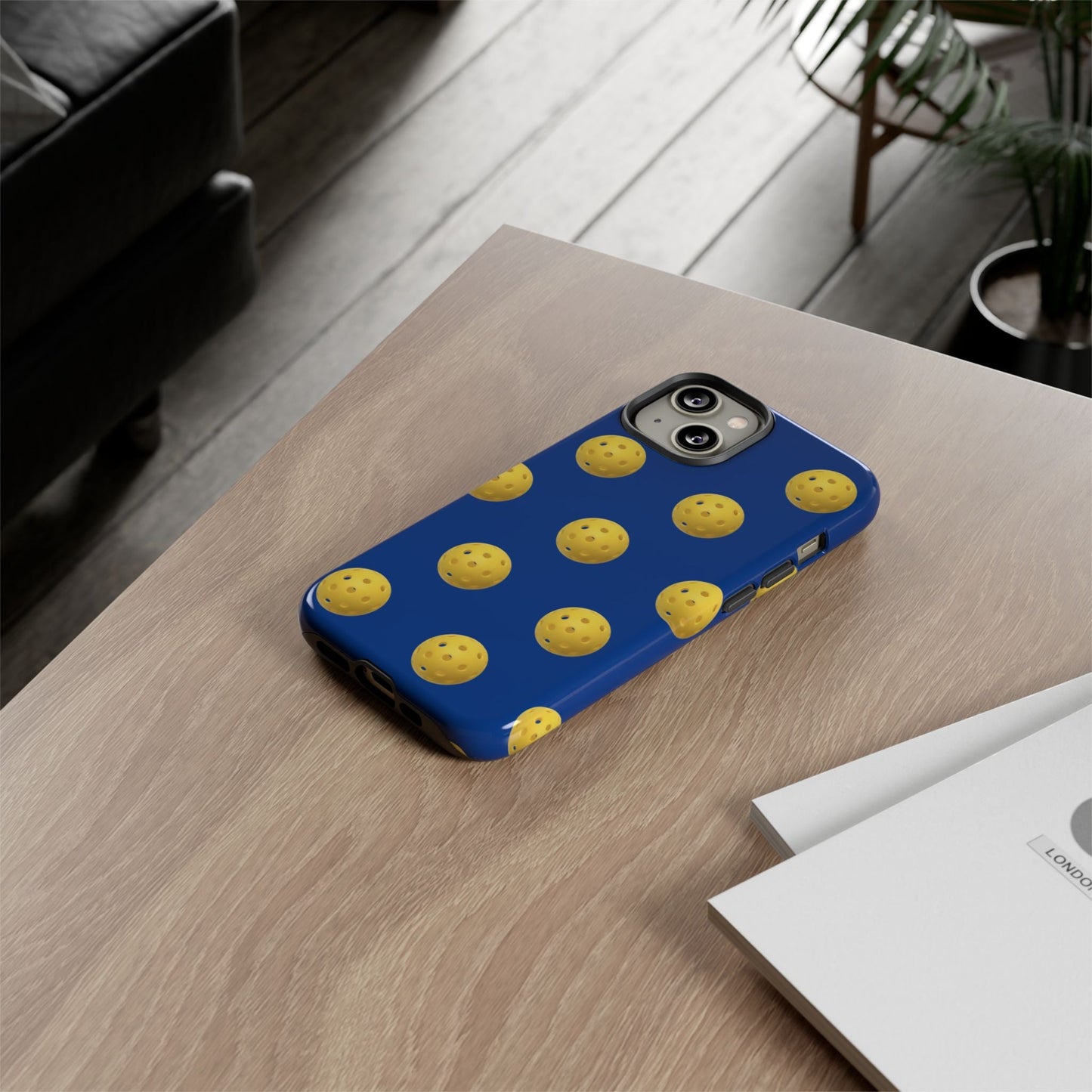Pickleball Phone Cases mock up on table