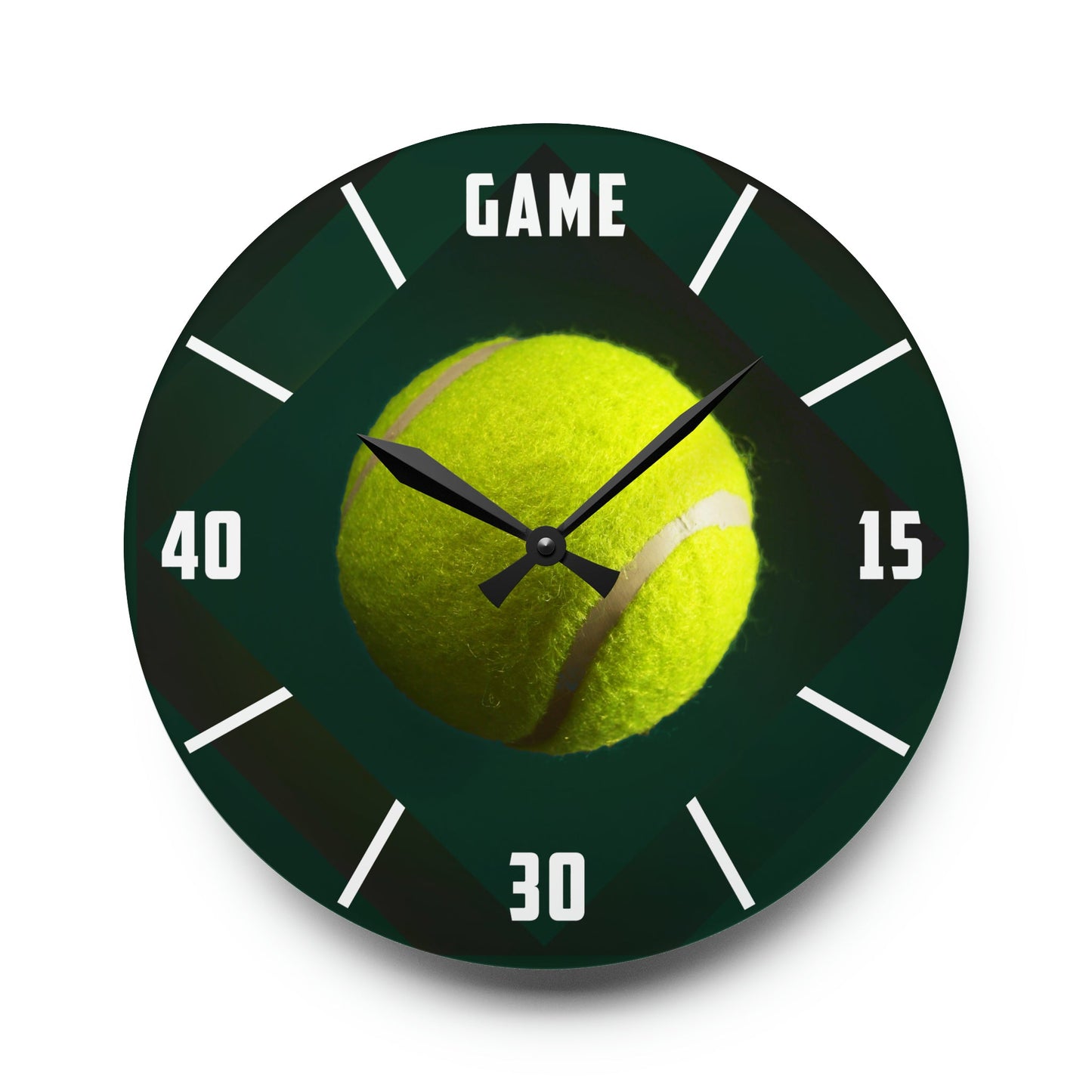 TENNIS TIME Acrylic Frameless Wall Clock mockup