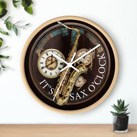 It's SAX O'CLOCK wall clock mock up