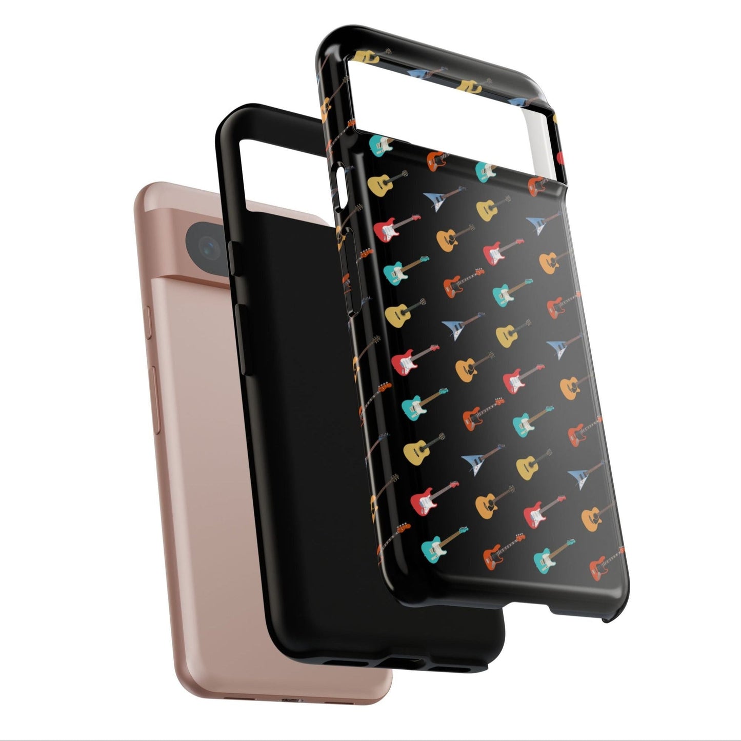Tiny Guitars Phone Case mock up layers
