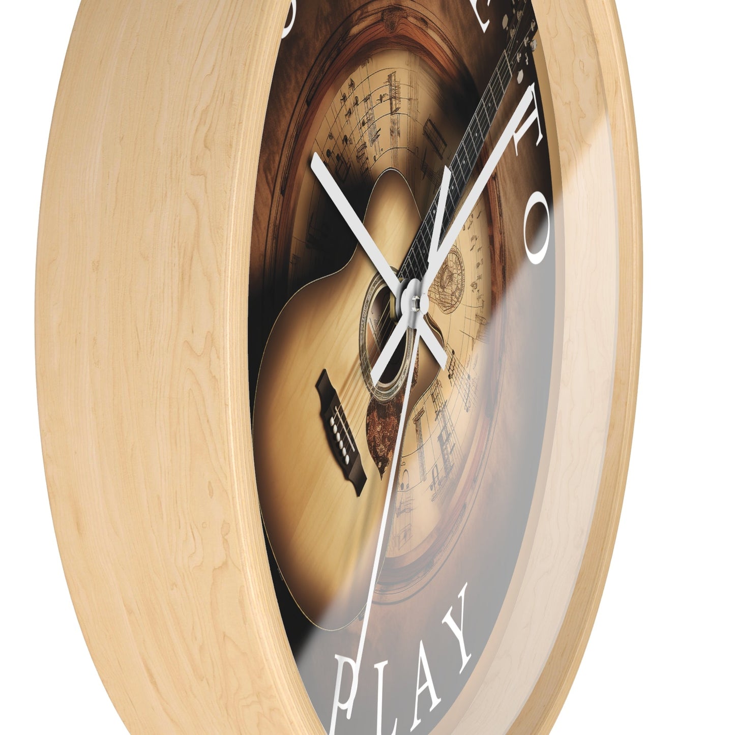 TIME to PLAY music Wall Clock mock up