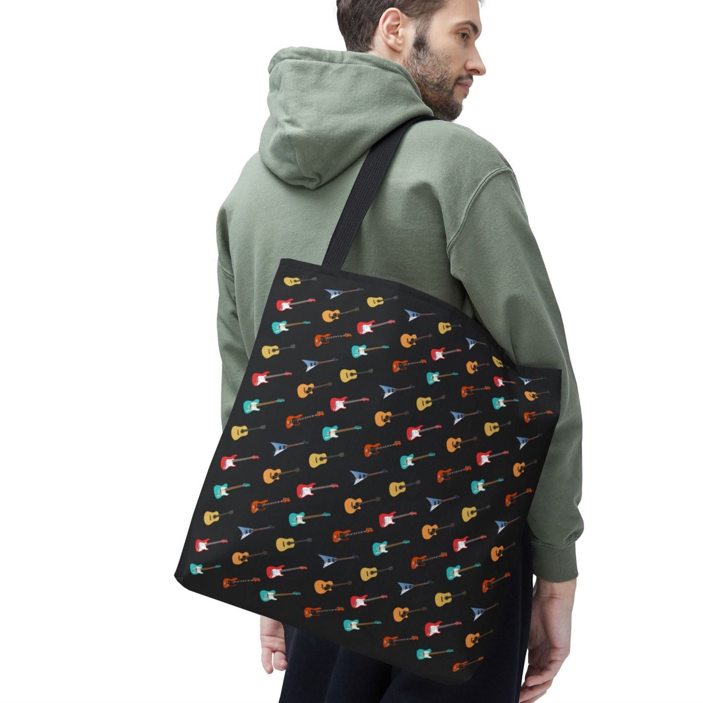 Tiny Guitars Tote Bag mockup model