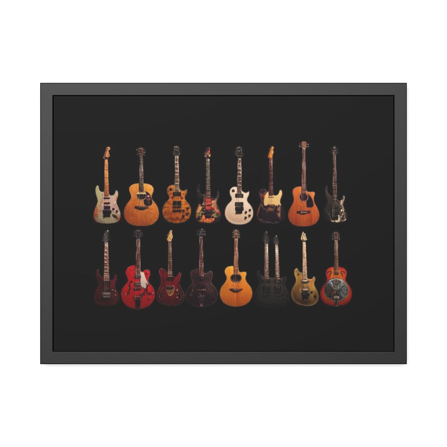 Personalized Guitar Collection Poster mock up