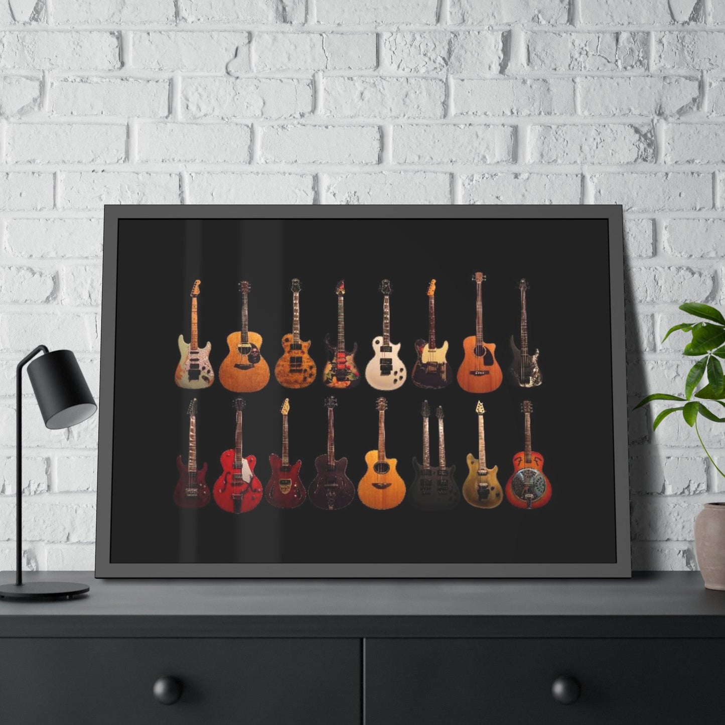 Personalized Guitar Collection Poster mock up
