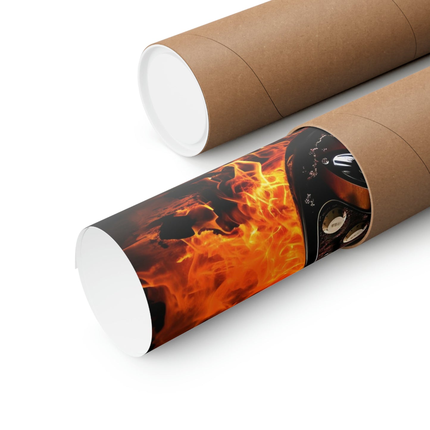Burning SUNBURST Guitar Poster packaging