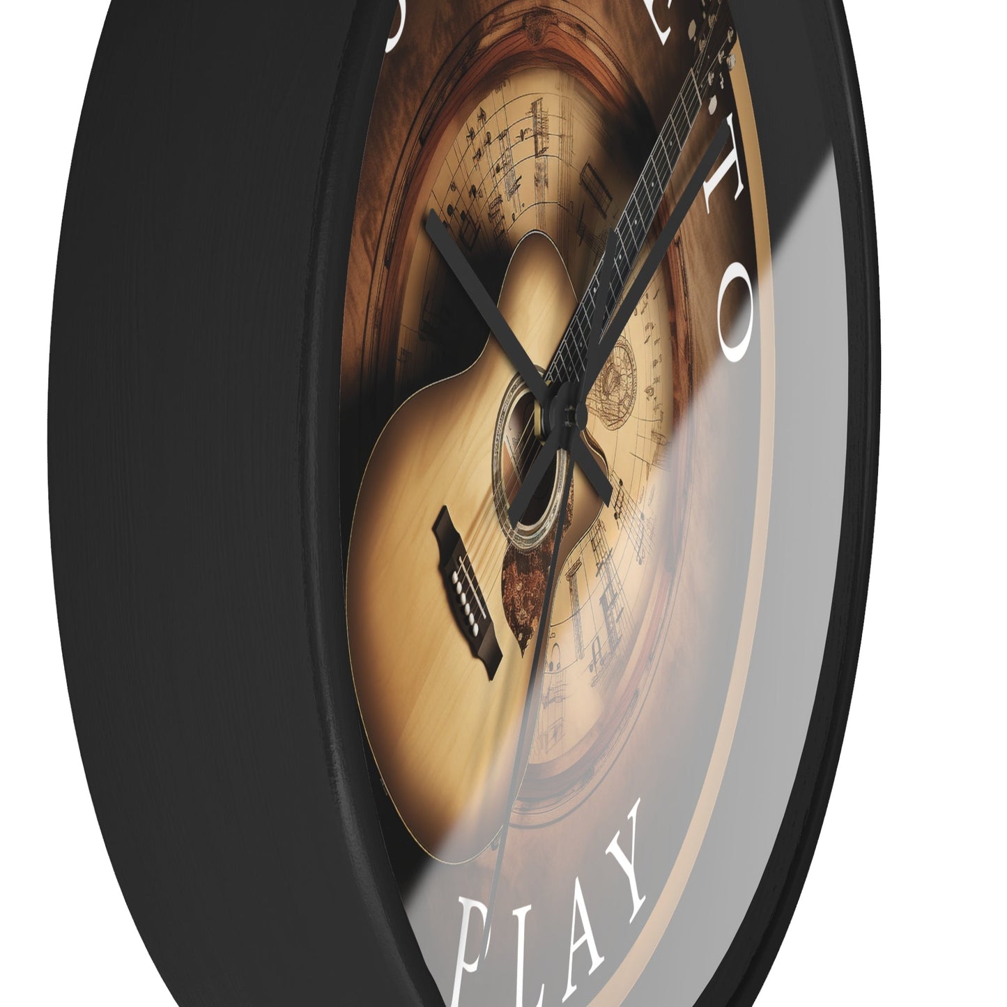 TIME to PLAY music Wall Clock mock up
