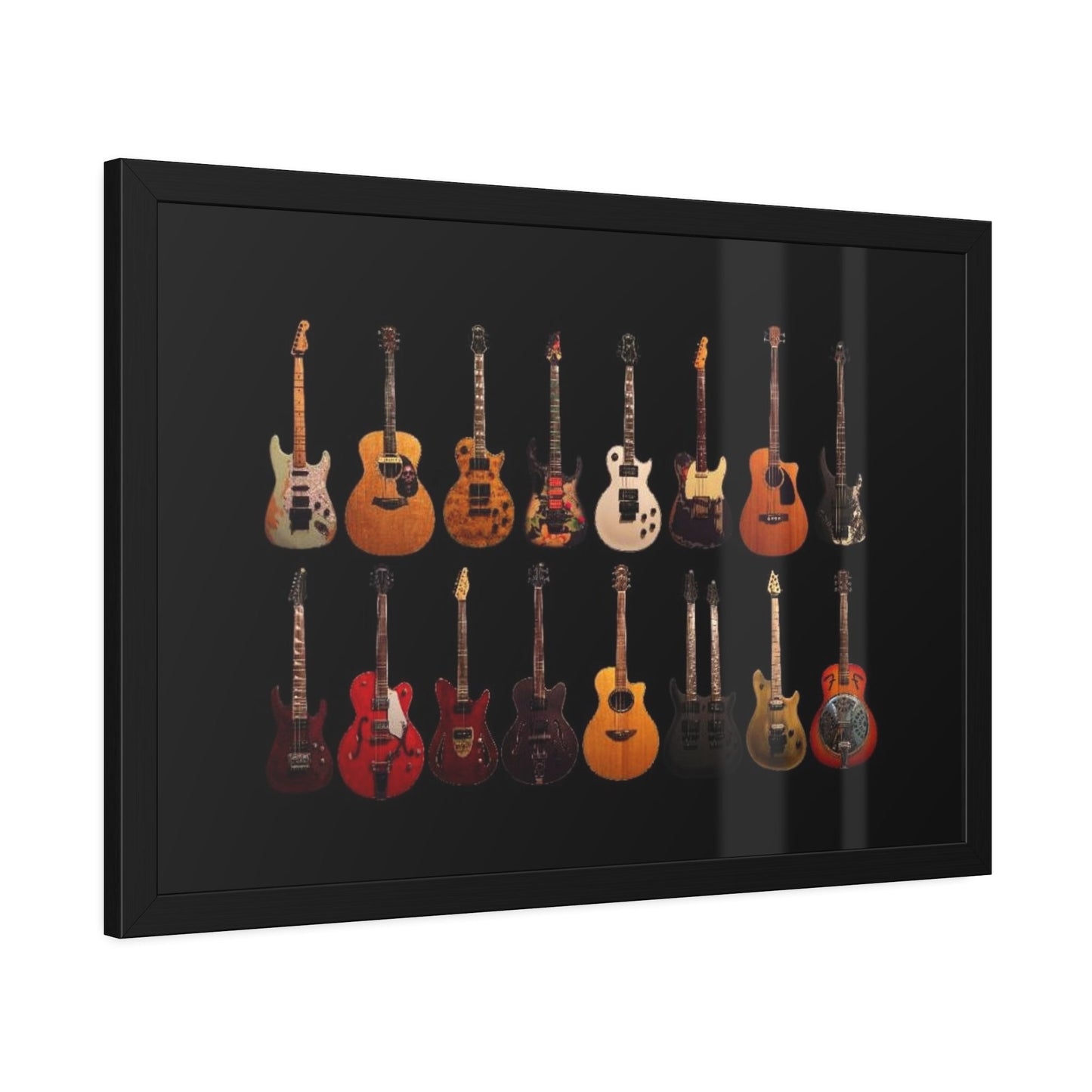 Personalized Guitar Collection Poster mock up