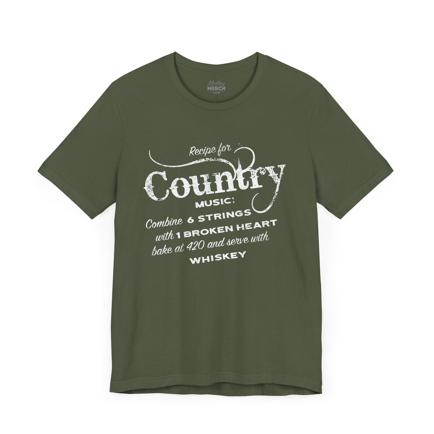 Country Music T-Shirt mockup in green