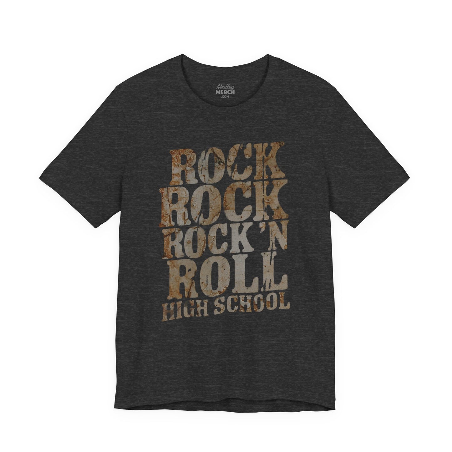Rock 'n Roll High School Music T-Shirt, Teacher or Student Gift, Back To School Retro Rock Punk Fans, Distressed Graphic, Multiple Colors