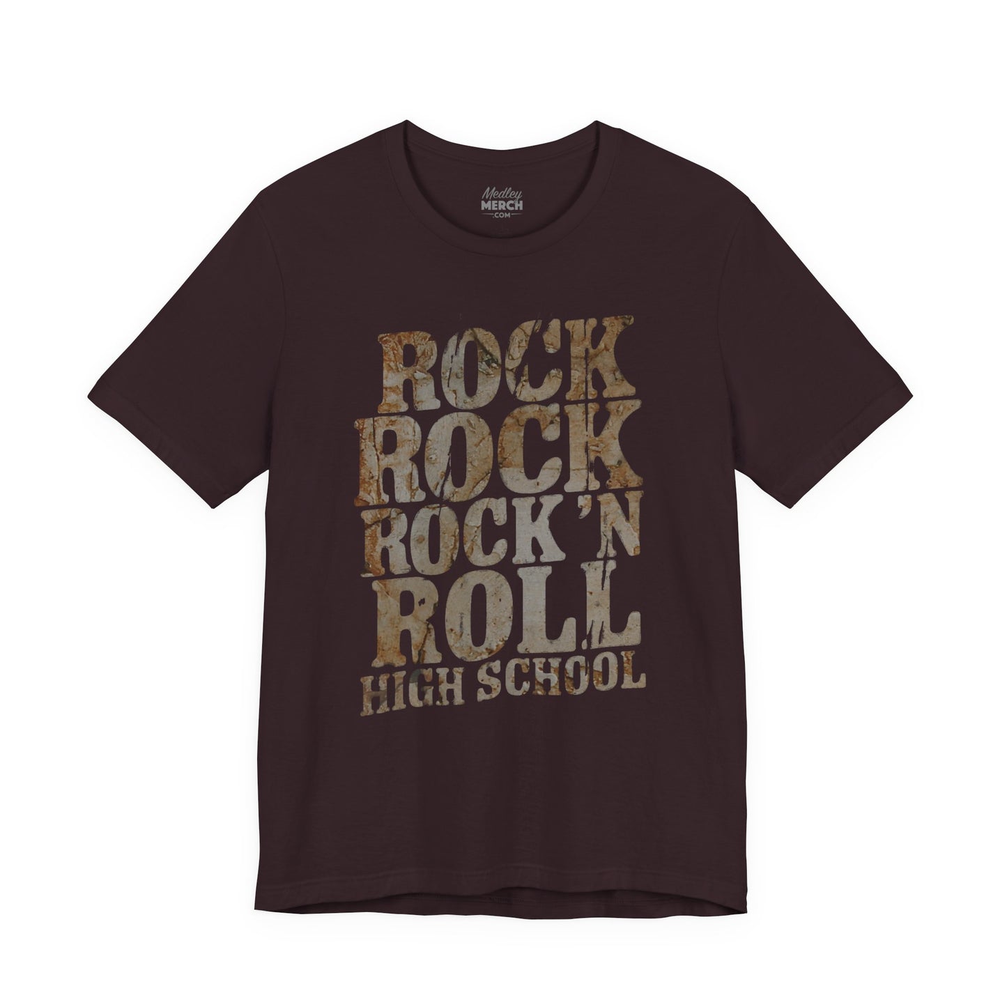 Rock 'n Roll High School Music T-Shirt, Teacher or Student Gift, Back To School Retro Rock Punk Fans, Distressed Graphic, Multiple Colors