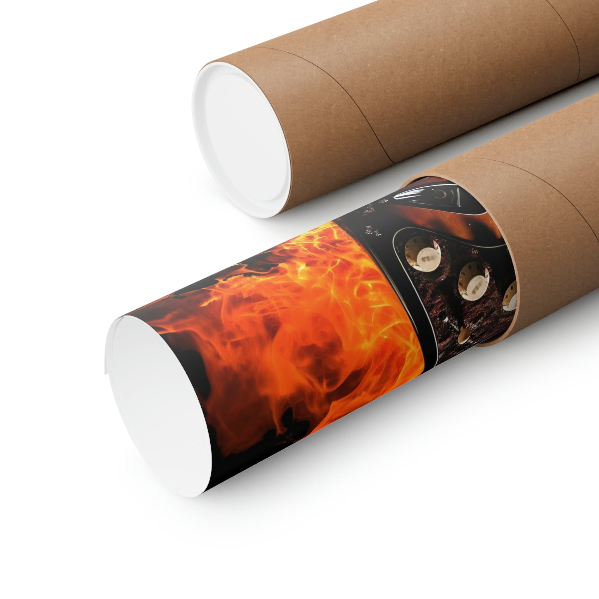 Burning SUNBURST Guitar Poster packaging