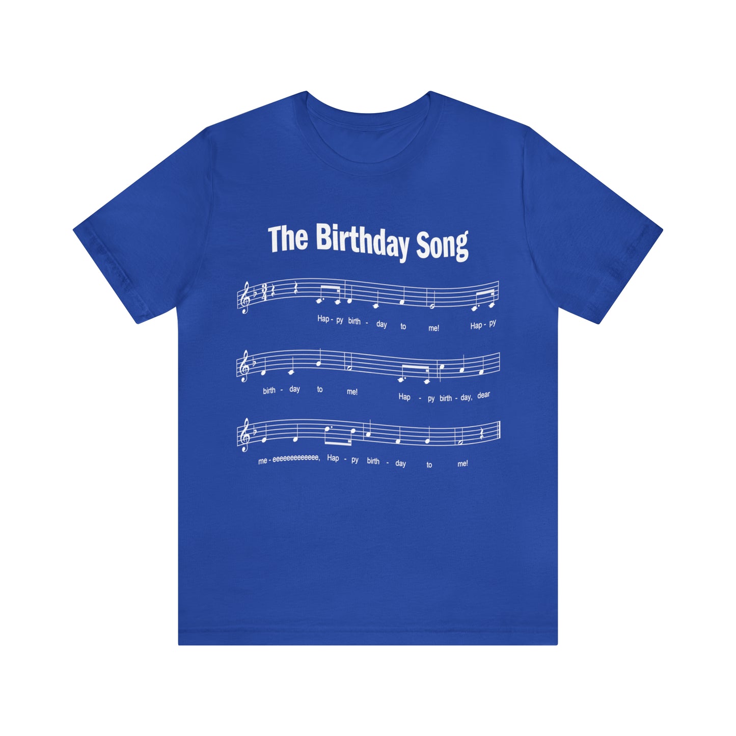 20th Birthday Gift T-shirt, Birthday Song on front, Unisex, Unisex, blue