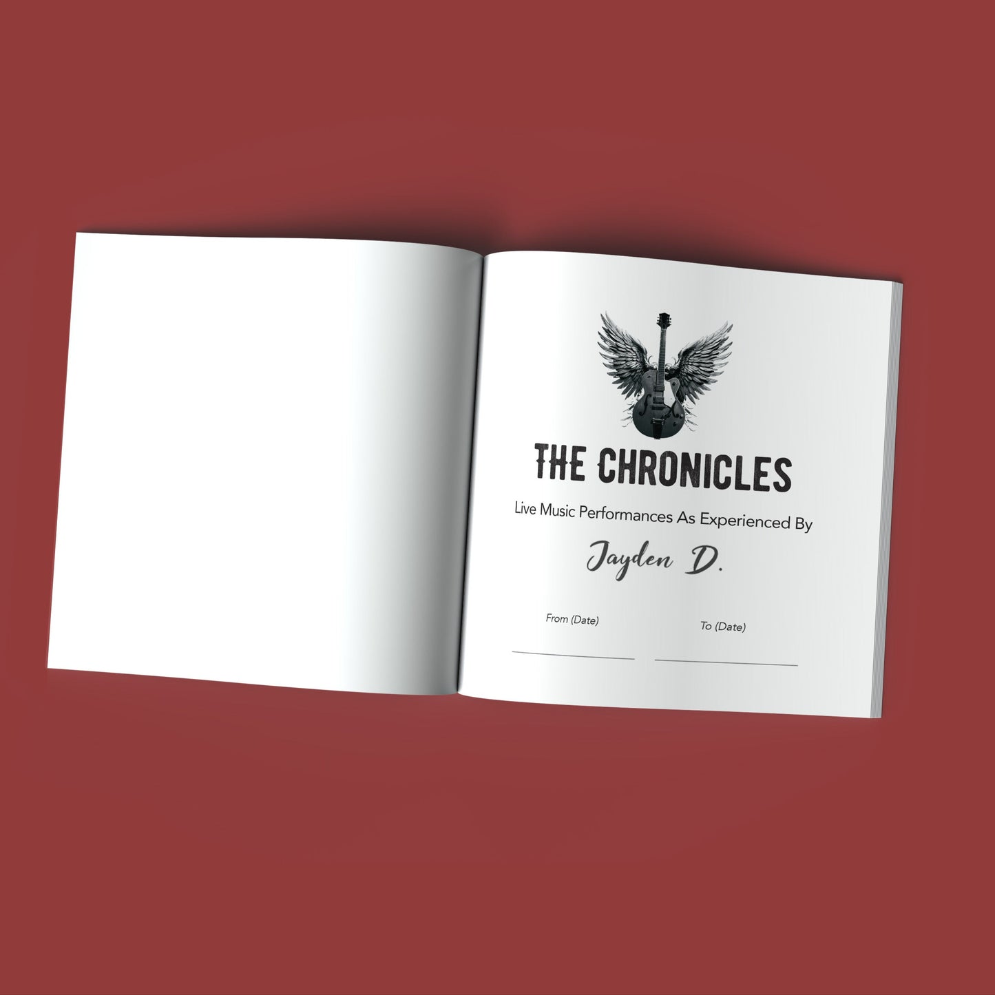 Personalized THE CHRONICLES Concert Journal: Pocket-Size Music Show Logbook