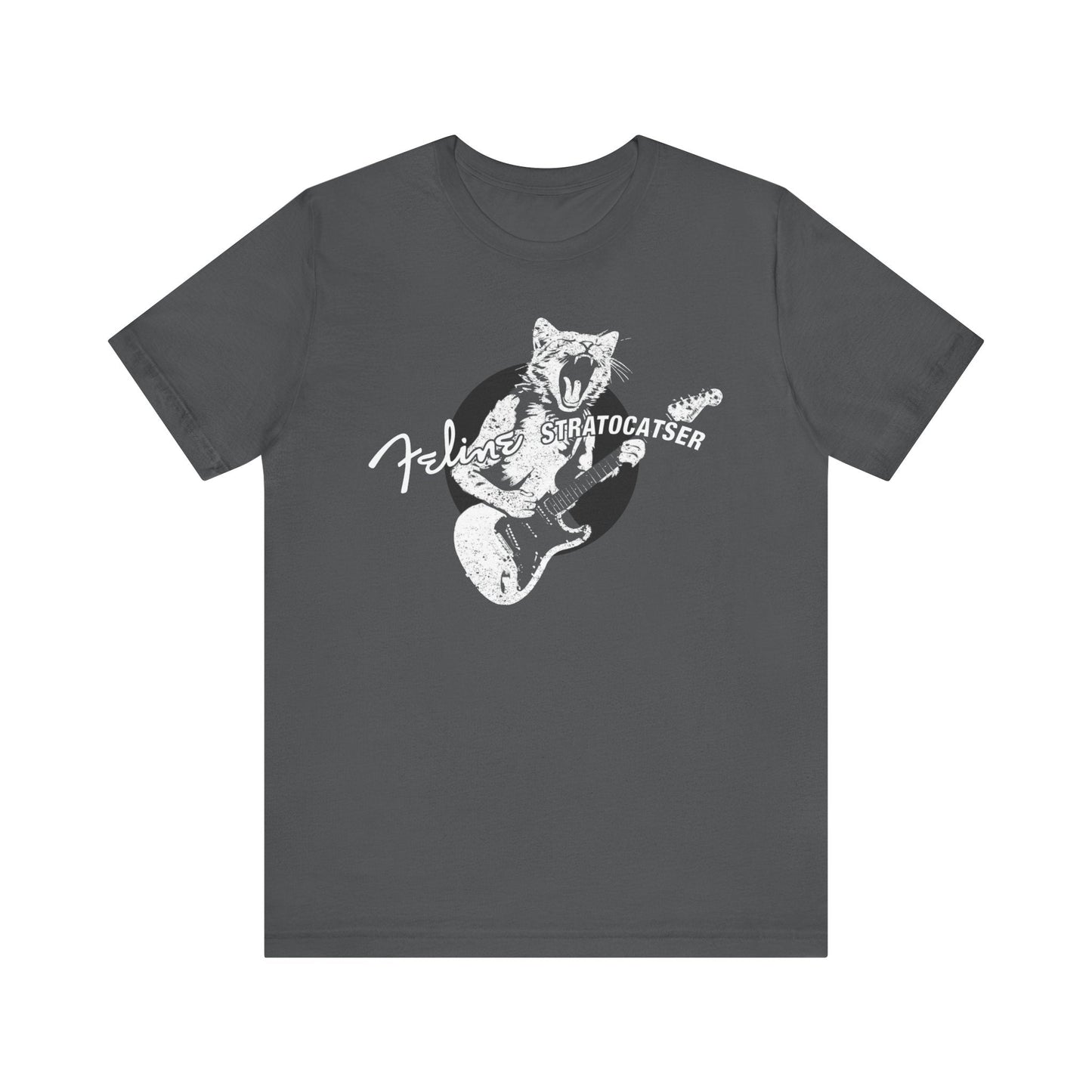 Rock Guitar Cat T-shirt mock up