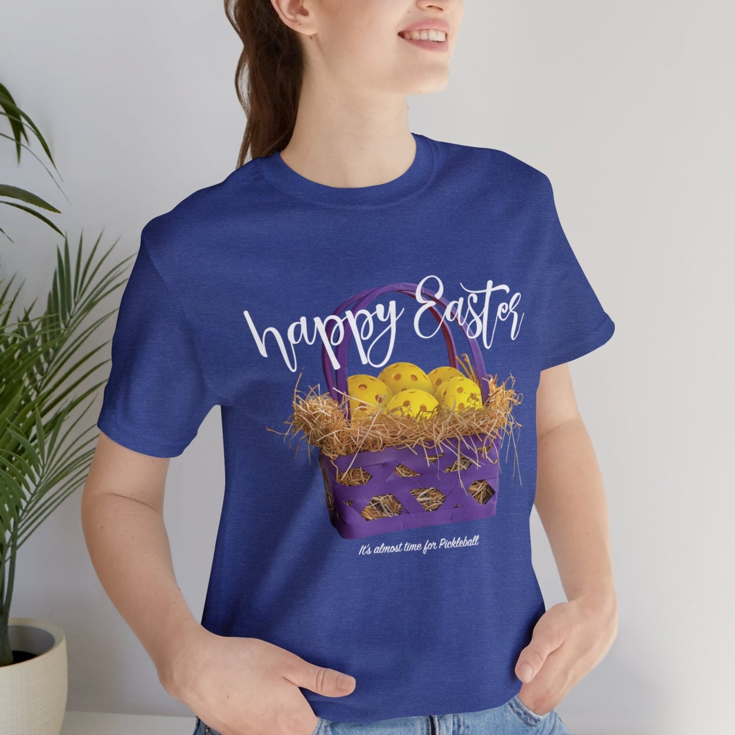 Easter Pickleball T-shirt mock up on model