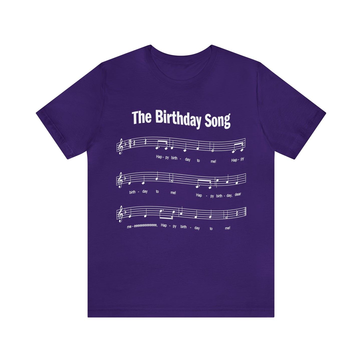 20th Birthday Gift T-shirt, Birthday Song on front, Unisex, purple
