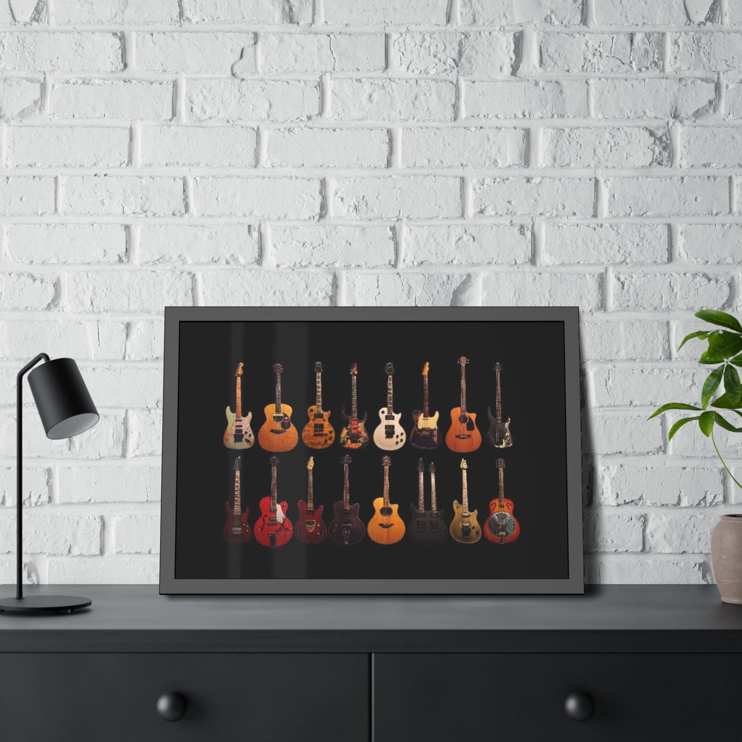 Personalized Guitar Collection Poster mock up