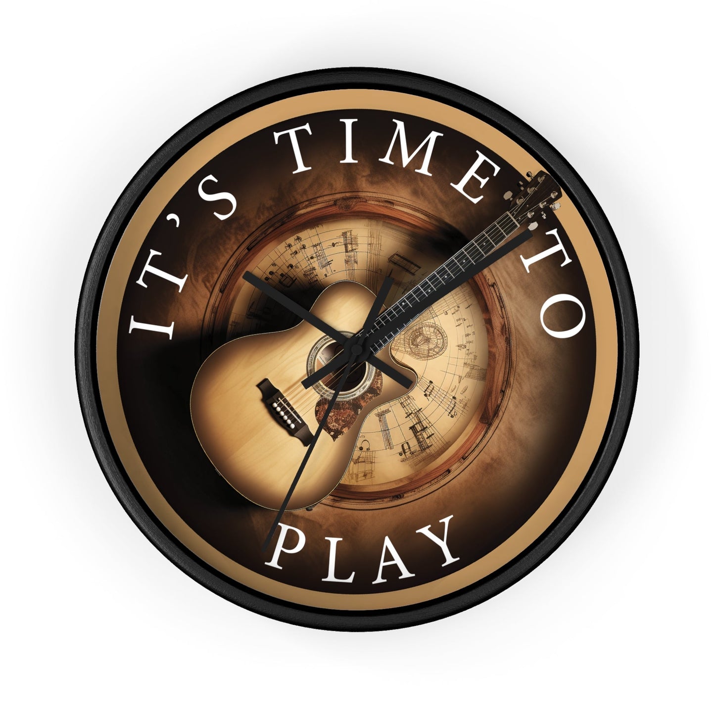 TIME to PLAY music Wall Clock mock up