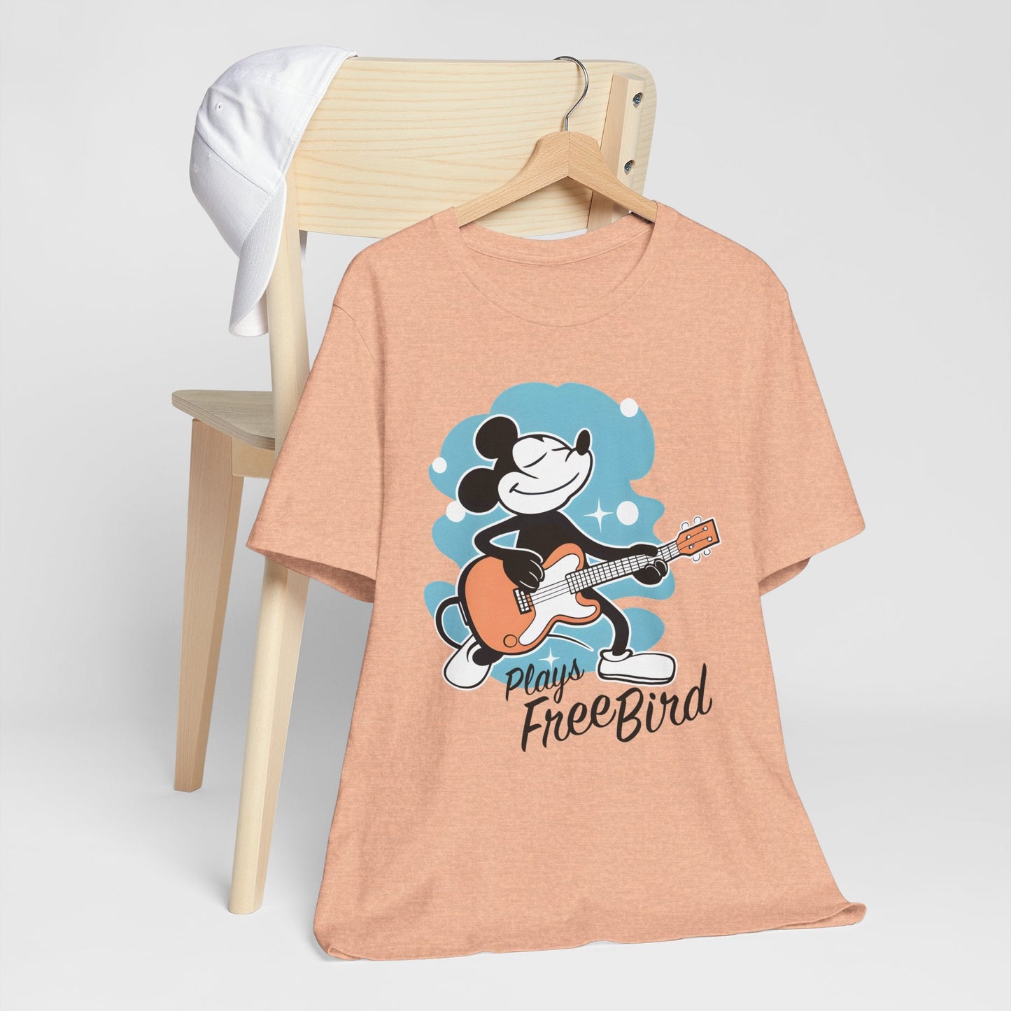 Mickey Plays Free Bird T-Shirt mock up