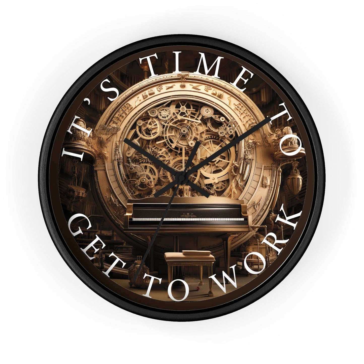 TIME to GET to WORK 10" Wall Clock mock up