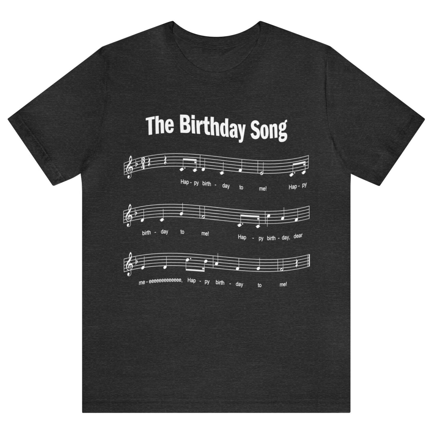 40th Birthday Gift T-shirt, Birthday Song on front, 2-sided, Unisex