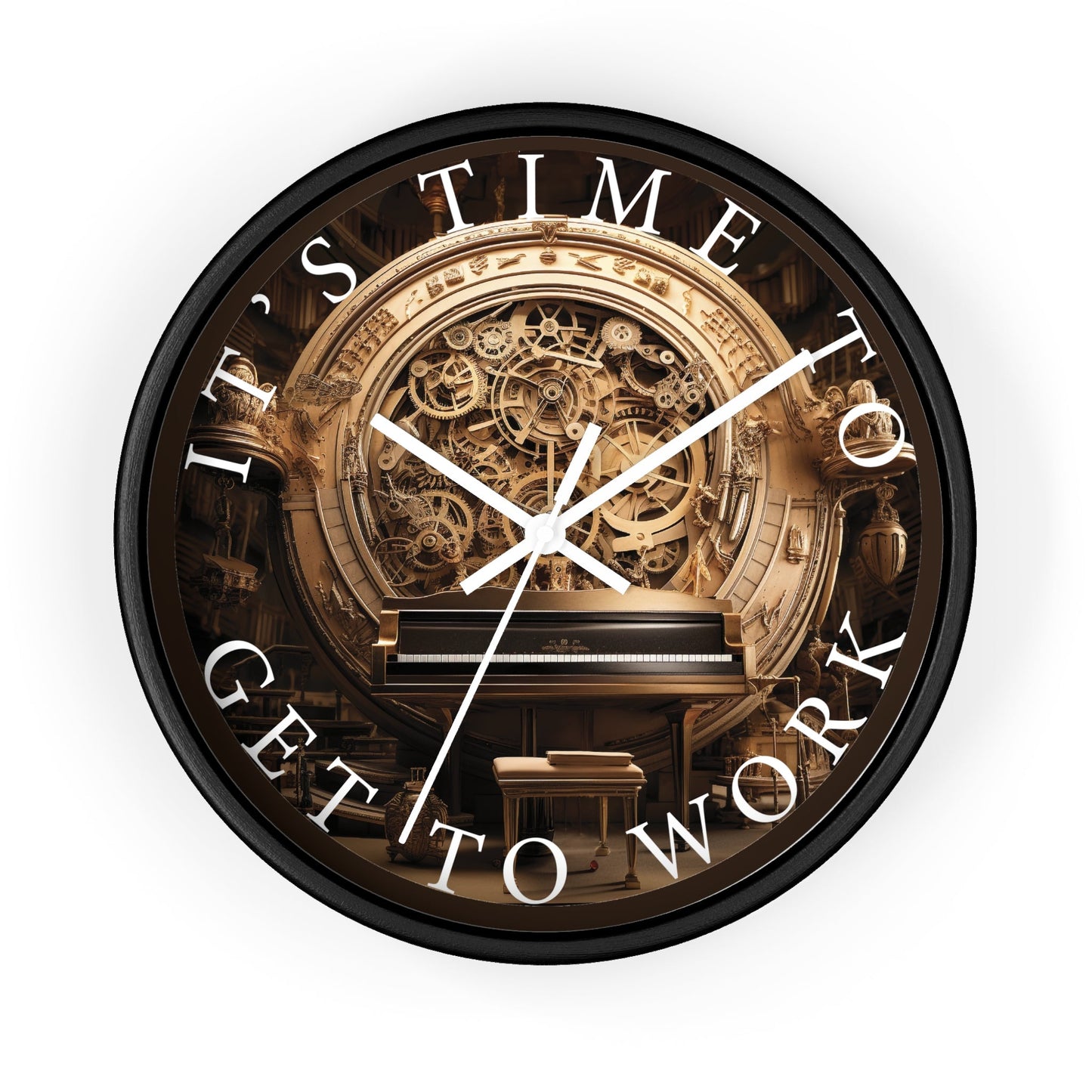 TIME to GET to WORK 10" Wall Clock mock up