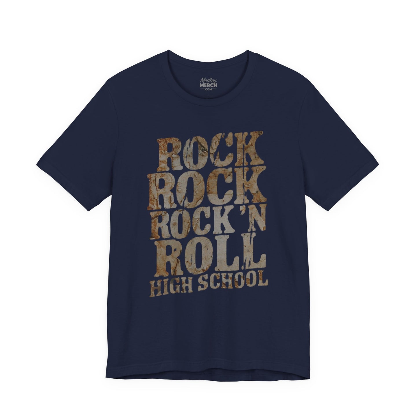 Rock 'n Roll High School Music T-Shirt, Teacher or Student Gift, Back To School Retro Rock Punk Fans, Distressed Graphic, Multiple Colors
