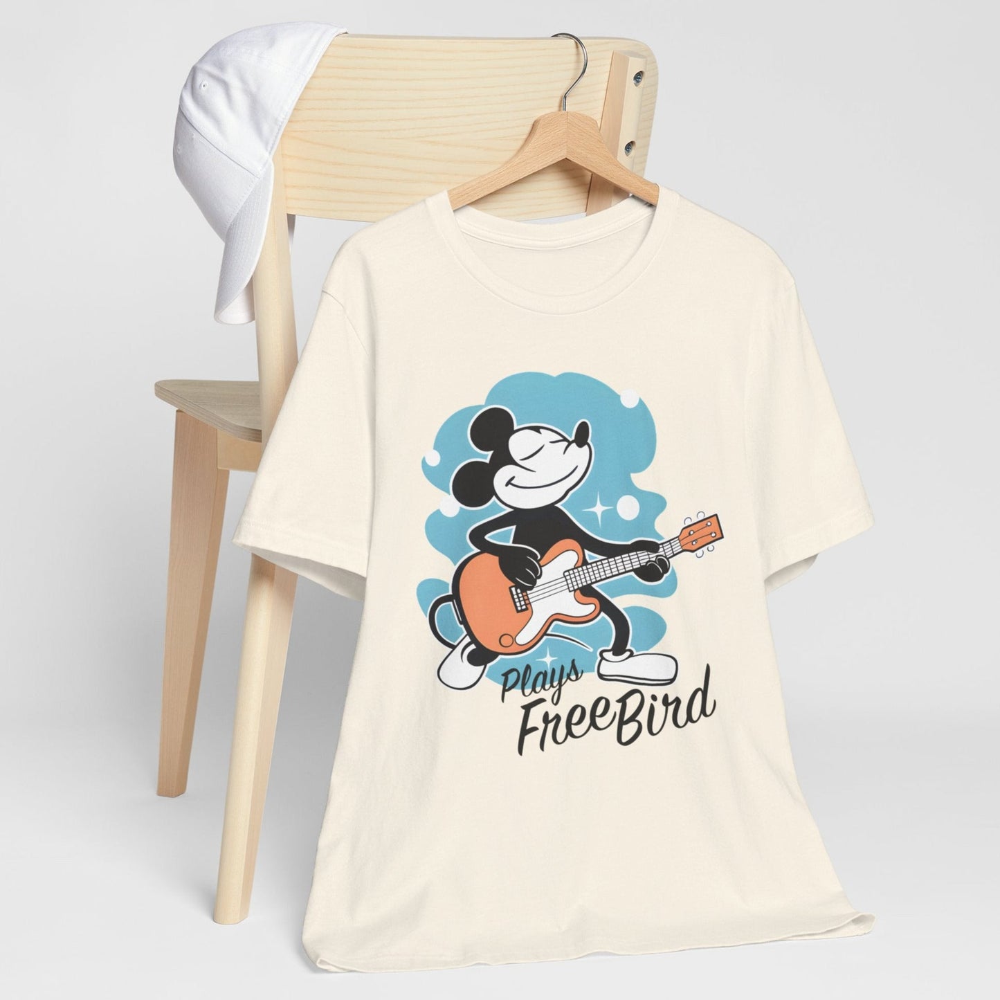 Mickey Plays Free Bird T-Shirt mock up