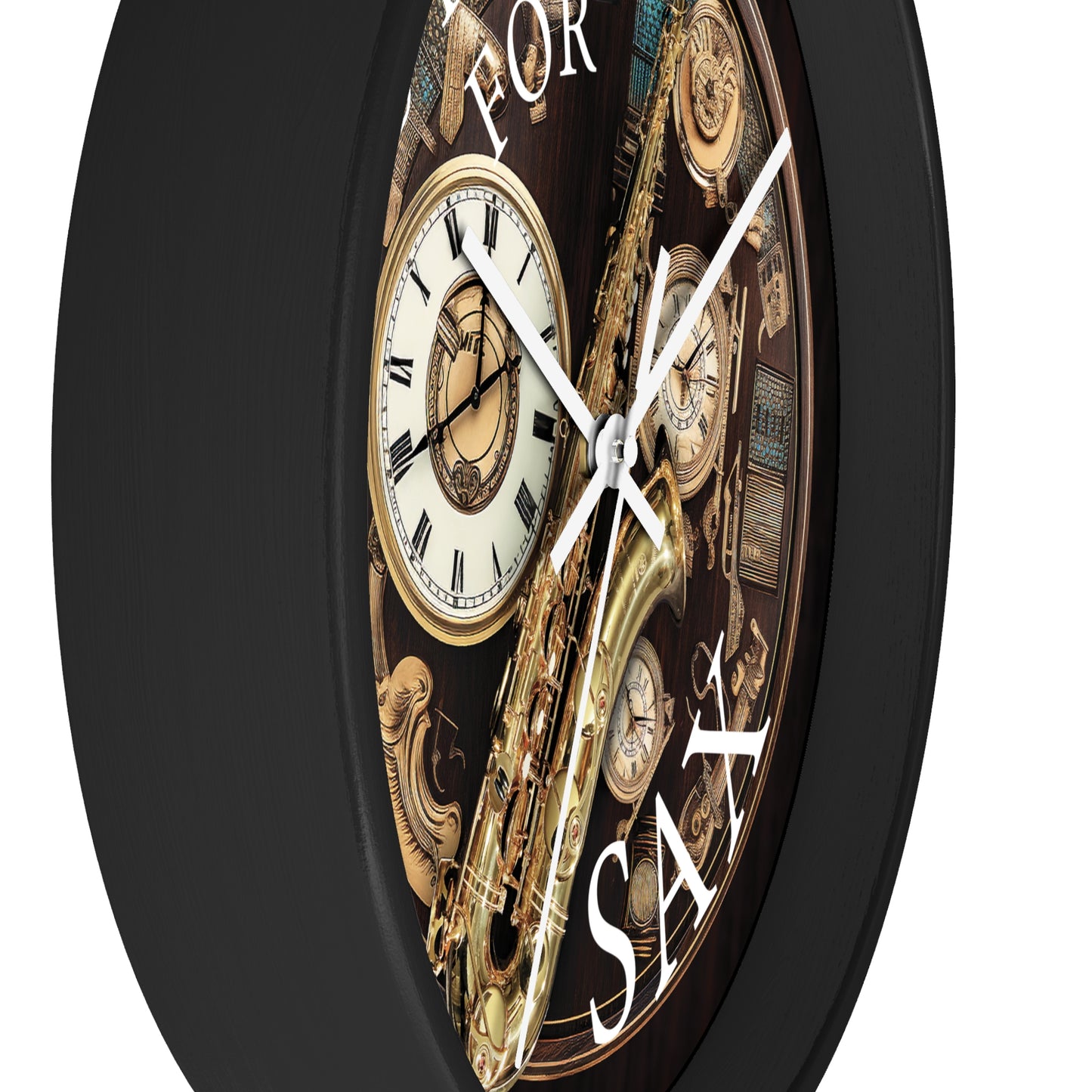 It's TIME for SAX 10" Wall Clock, side view