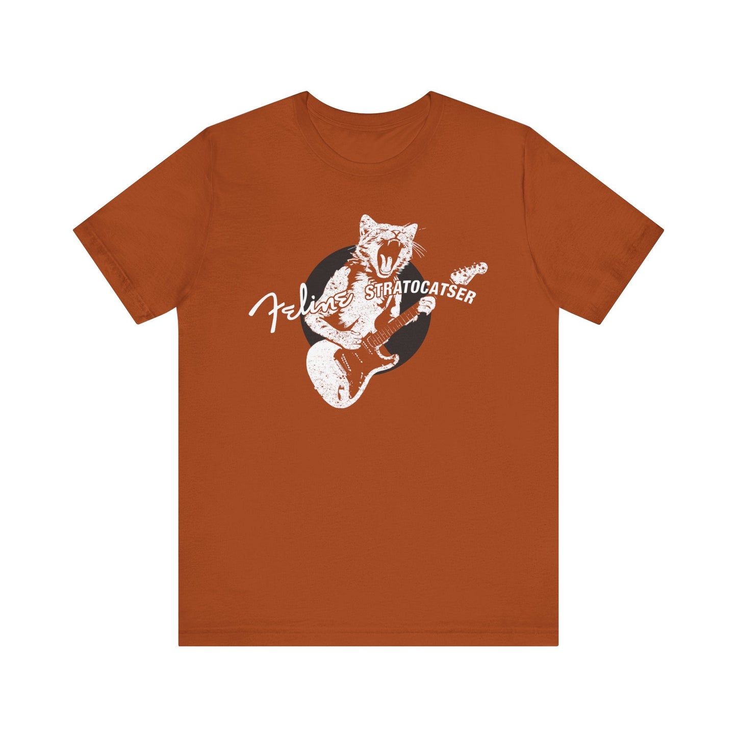 Rock Guitar Cat T-shirt mock up