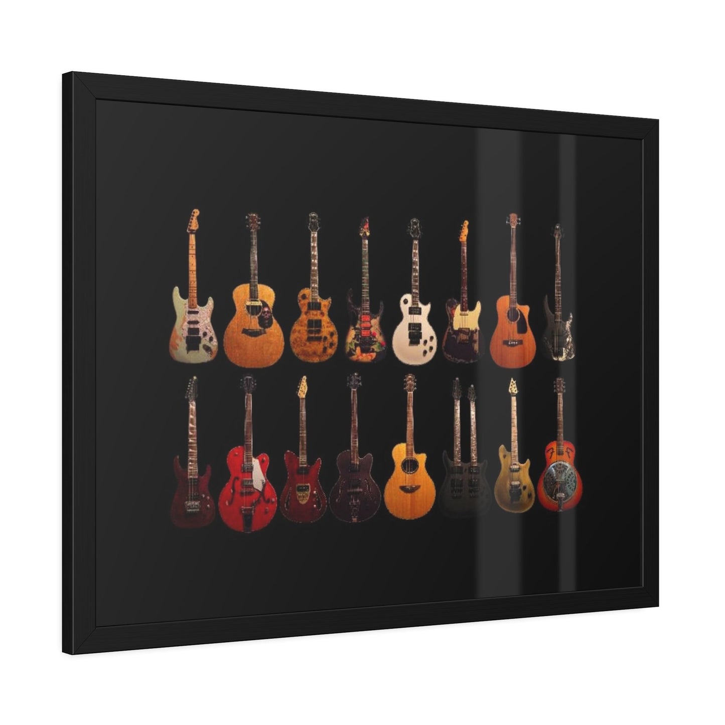 Personalized Guitar Collection Poster mock up