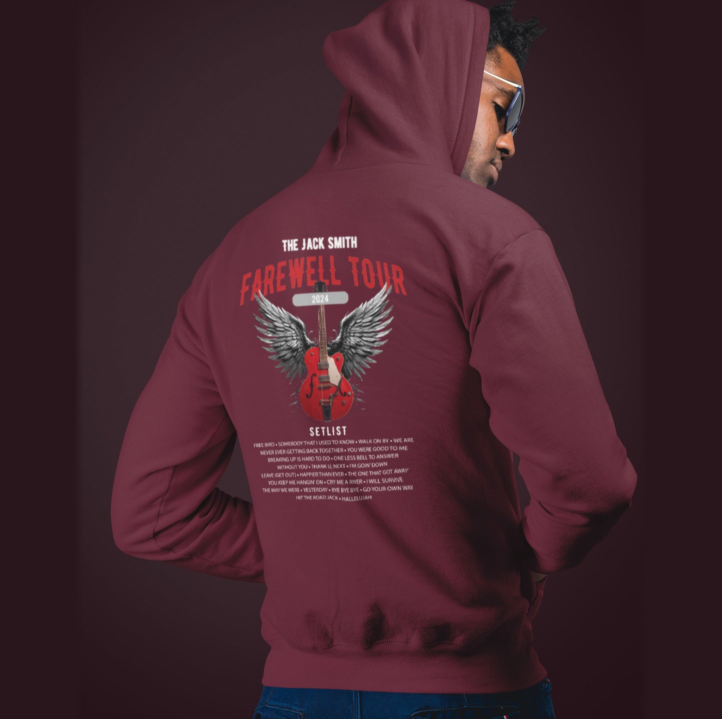 Personalized Retirement Zip Hoodie model mock up 2