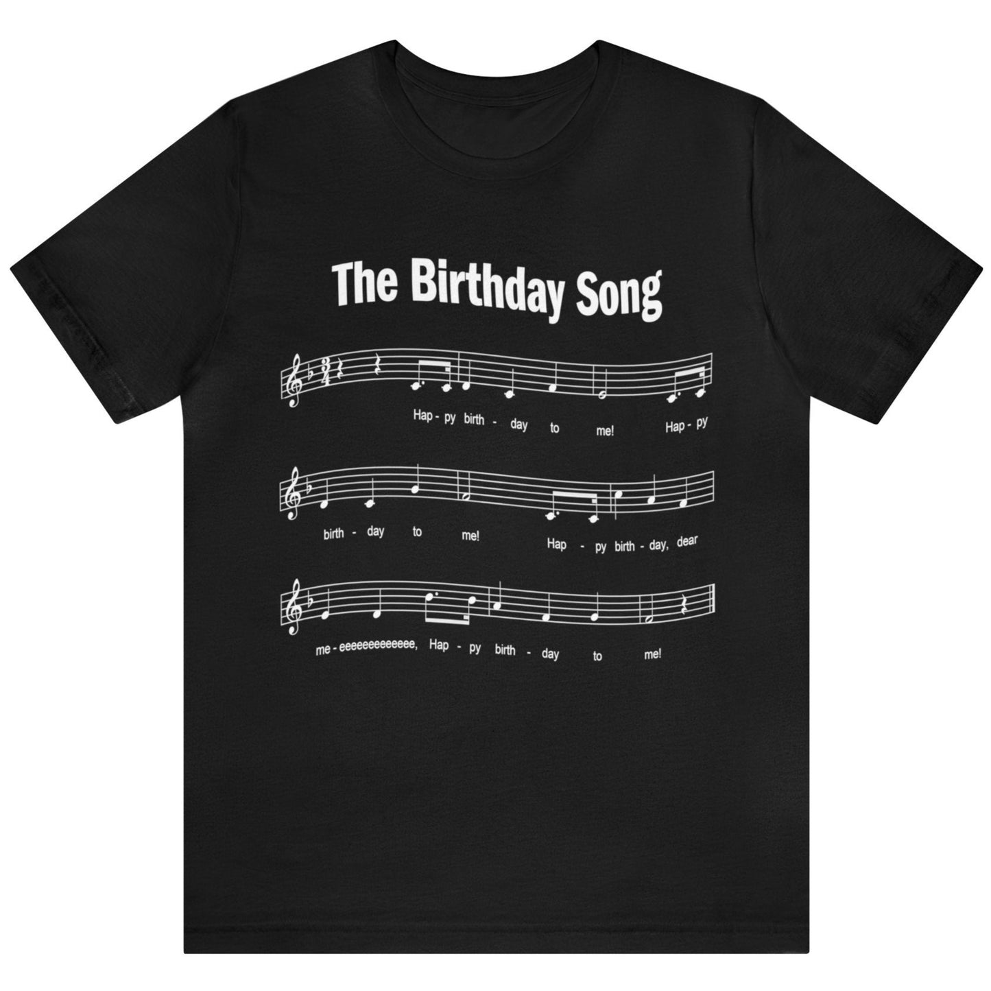 70th Birthday Gift T-shirt, Birthday Song on front, Unisex