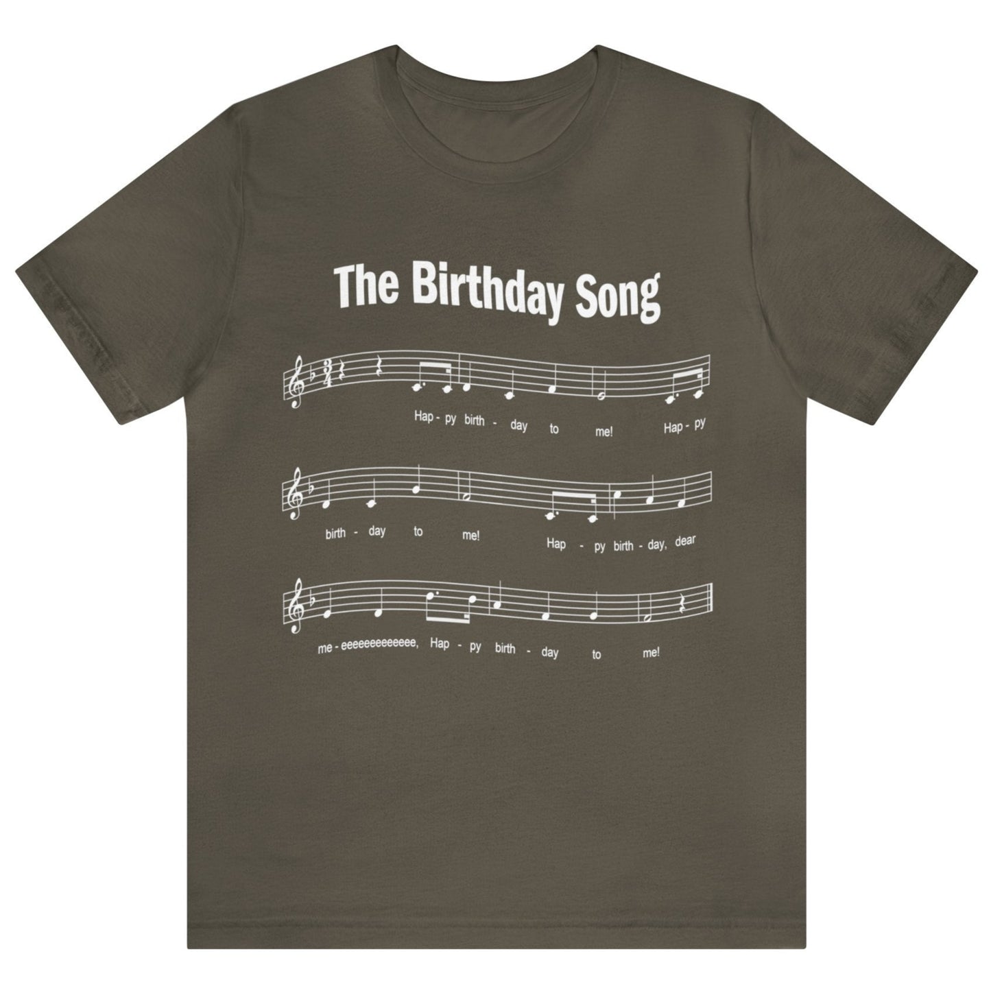 40th Birthday Gift T-shirt, Birthday Song on front, 2-sided, Unisex
